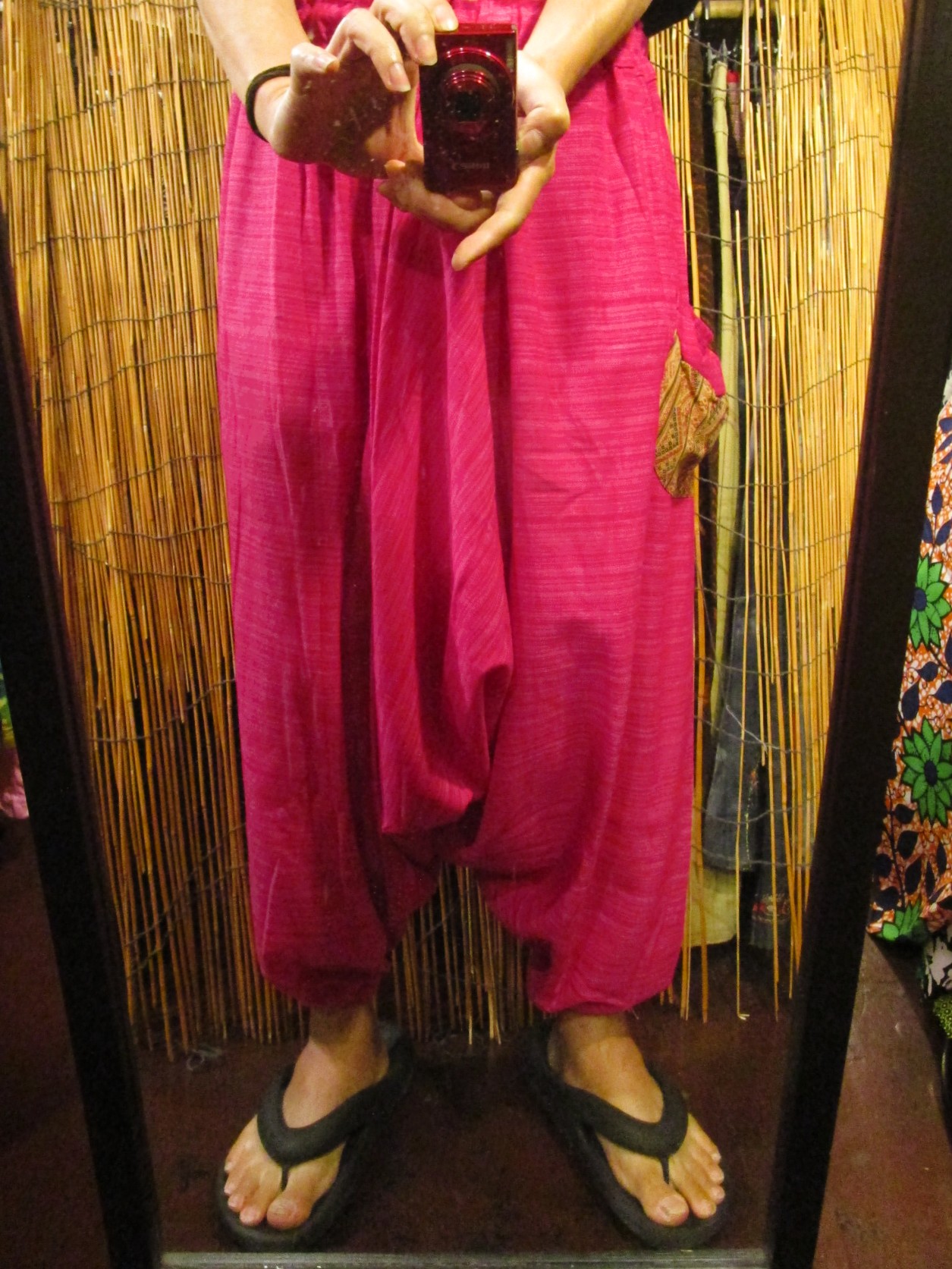 画像: パッチポケット付き＊コットン素材＊ふんわり＊サルエルパンツ