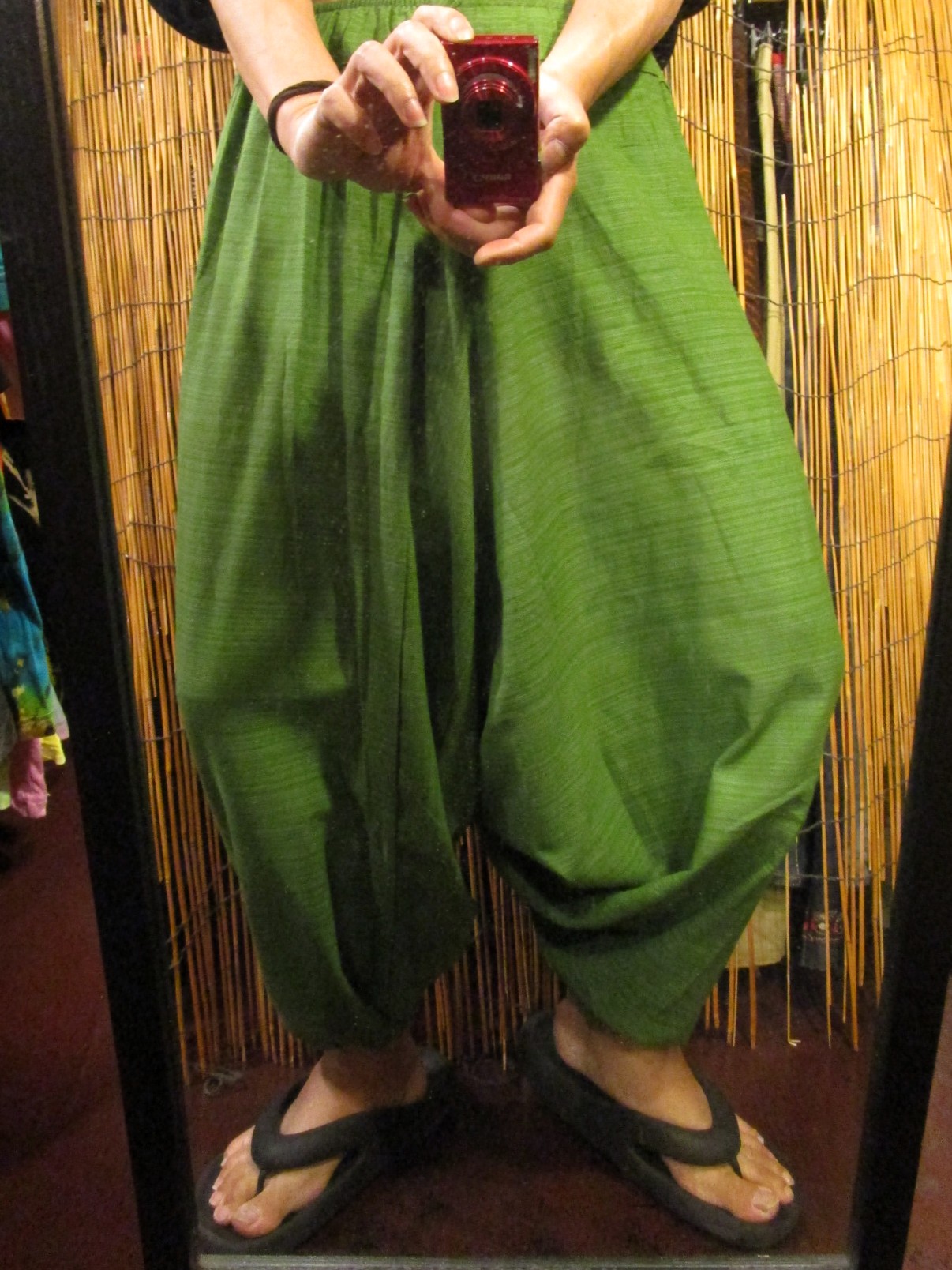 画像: パッチポケット付き＊コットン素材＊ふんわり＊サルエルパンツ