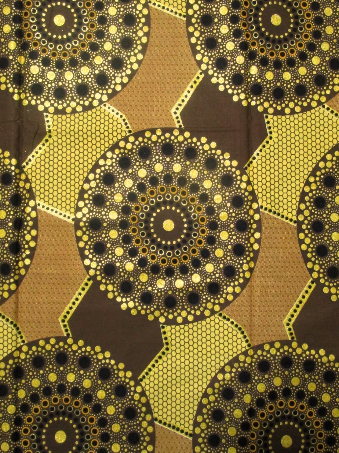 画像: アフリカンプリント生地 パーニュ