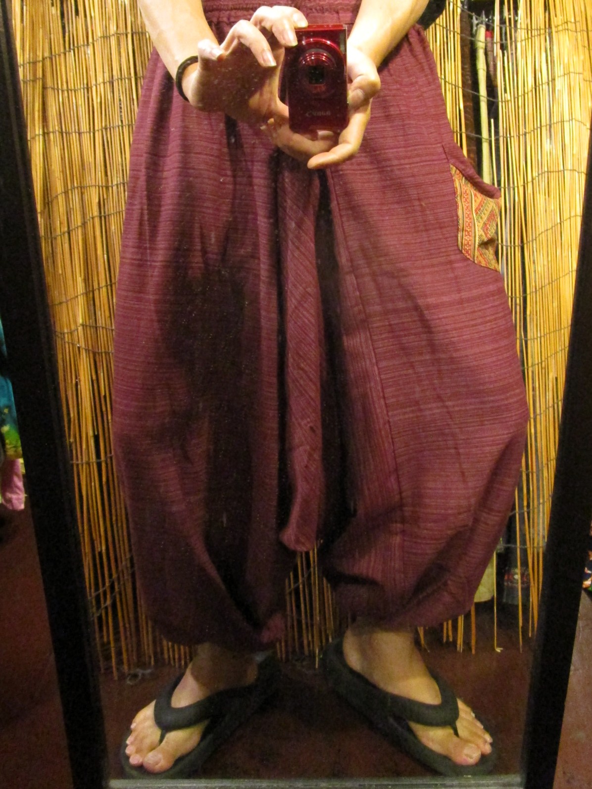 画像: パッチポケット付き＊コットン素材＊ふんわり＊サルエルパンツ