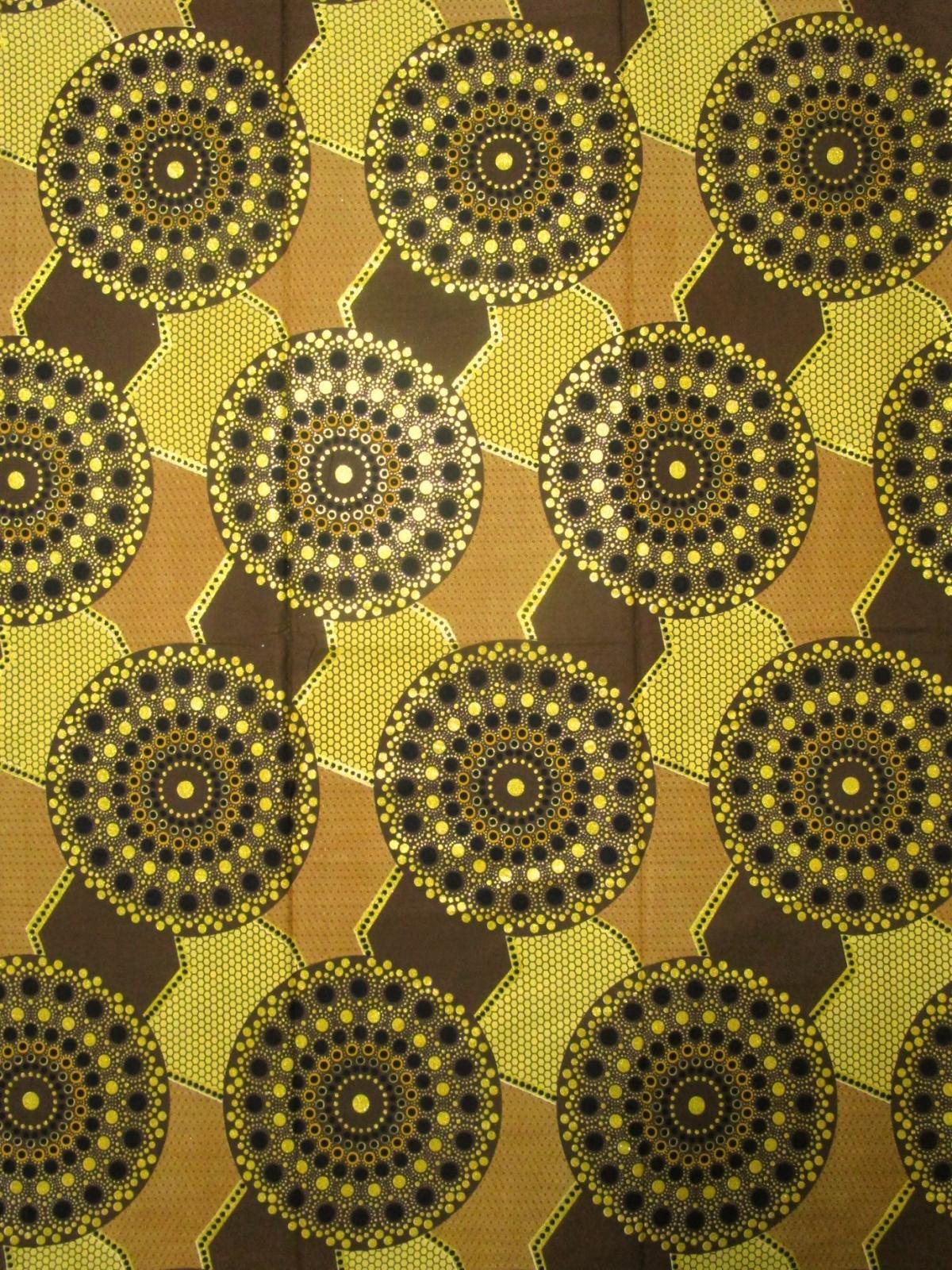 画像1: アフリカンプリント生地 パーニュ