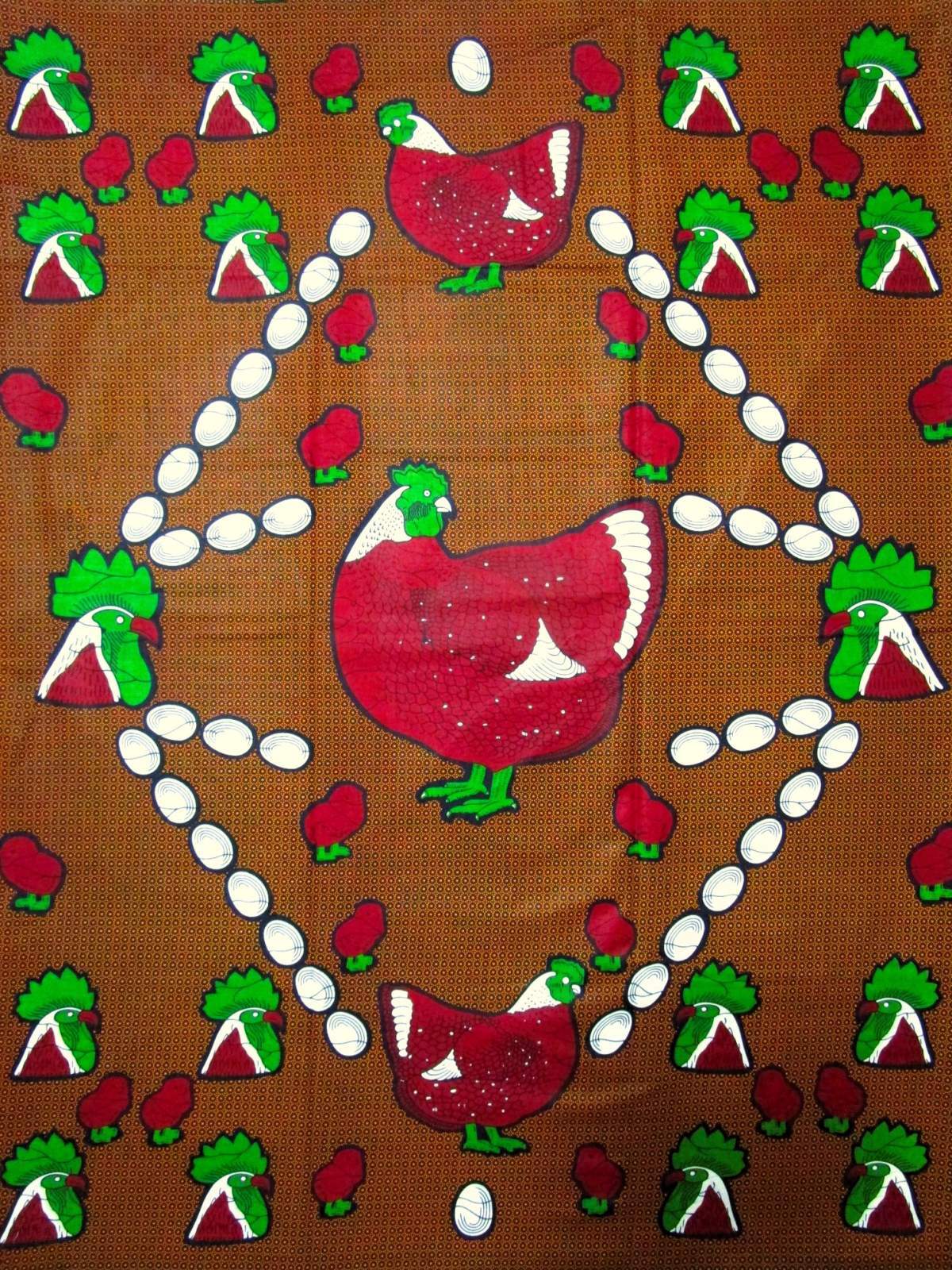 画像1: アフリカンプリント生地 パーニュ