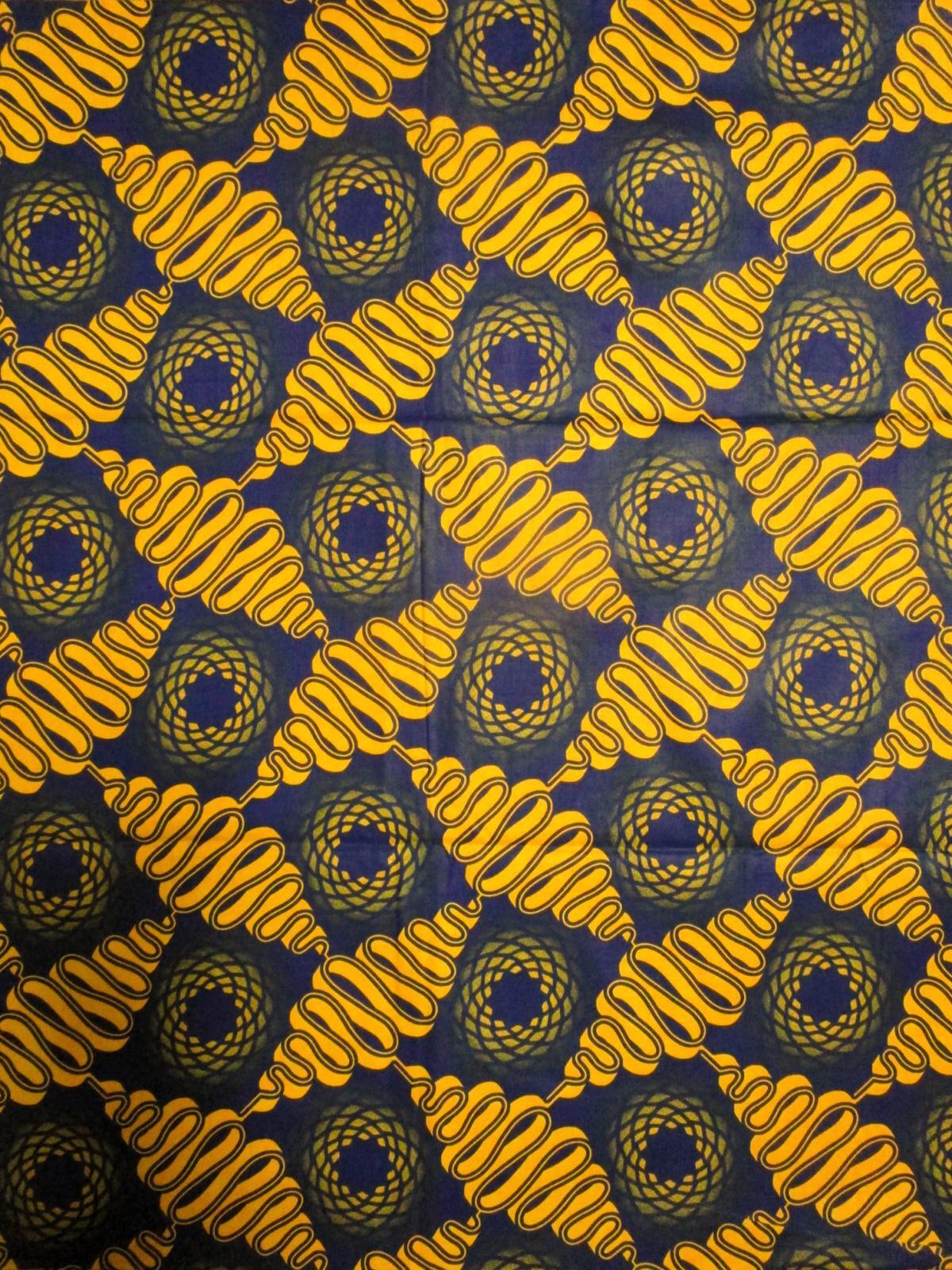 画像1: アフリカンプリント生地 パーニュ