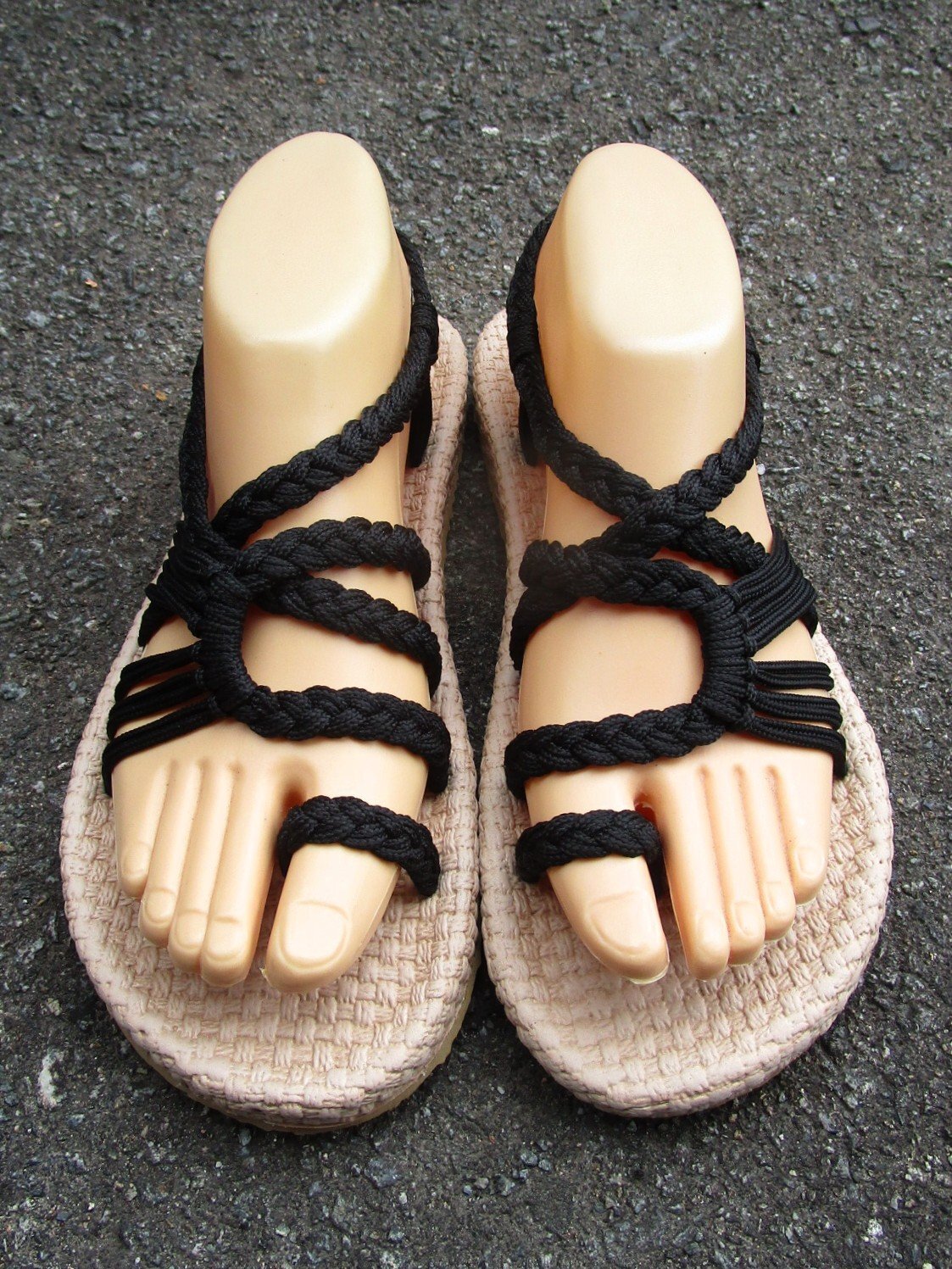 画像1: 【２４・５ｃｍ〜２５ｃｍ】ソフトタイプ＊編み編み＊紐サンダル