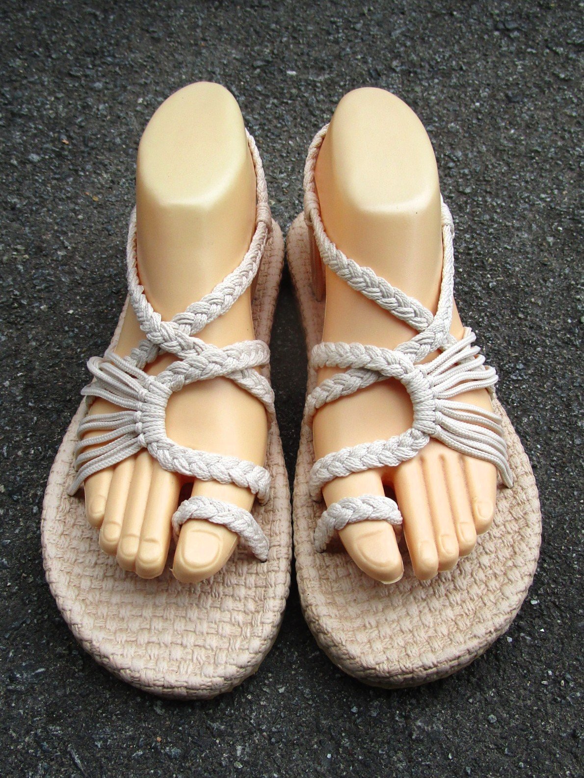 画像1: 【２４・５ｃｍ〜２５ｃｍ】ソフトタイプ＊編み編み＊紐サンダル