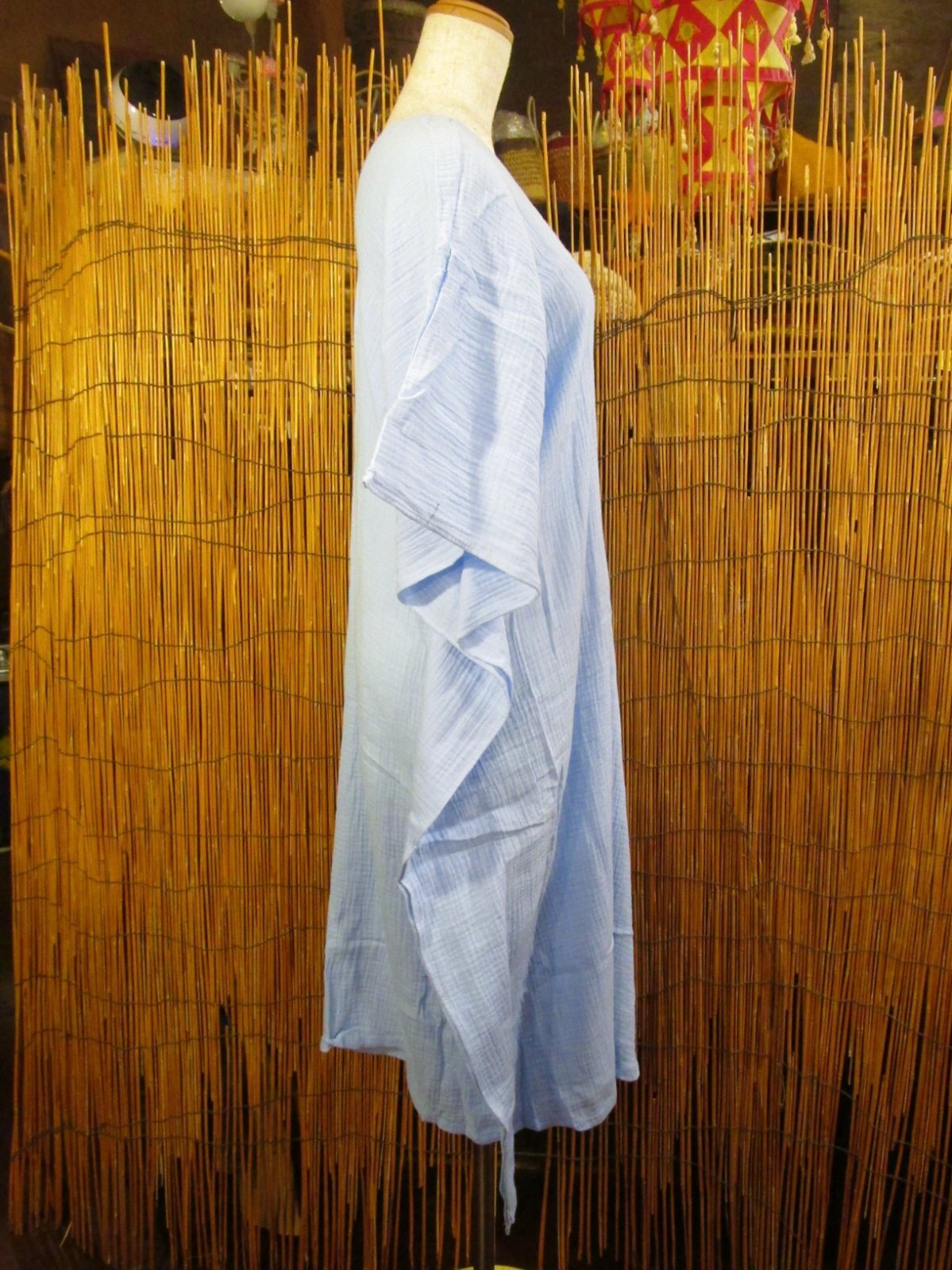 画像2: 無地＊コットン素材＊ミドル丈＊ポンチョ風＊ワンピース