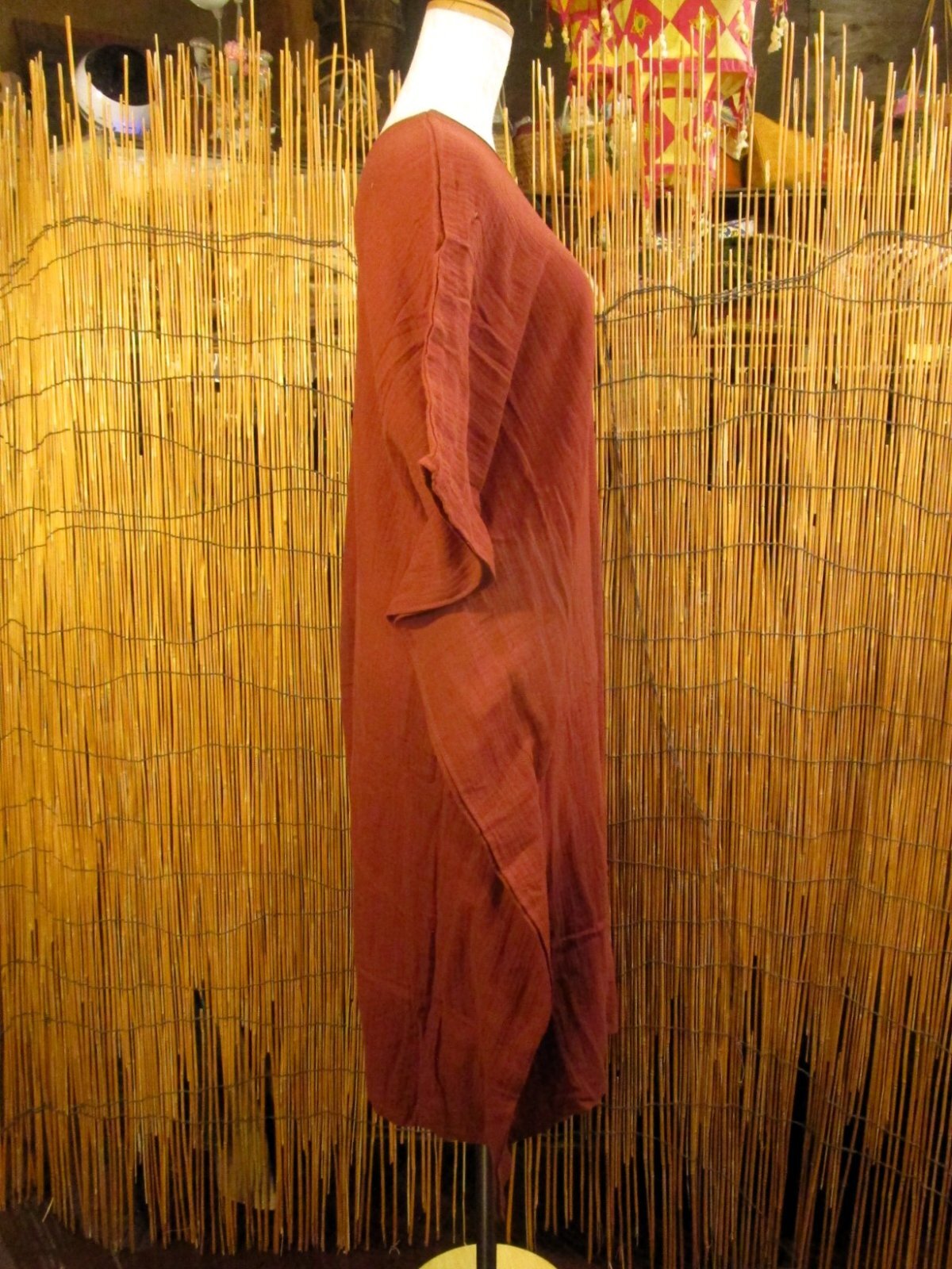 画像2: 無地＊コットン素材＊ミドル丈＊ポンチョ風＊ワンピース