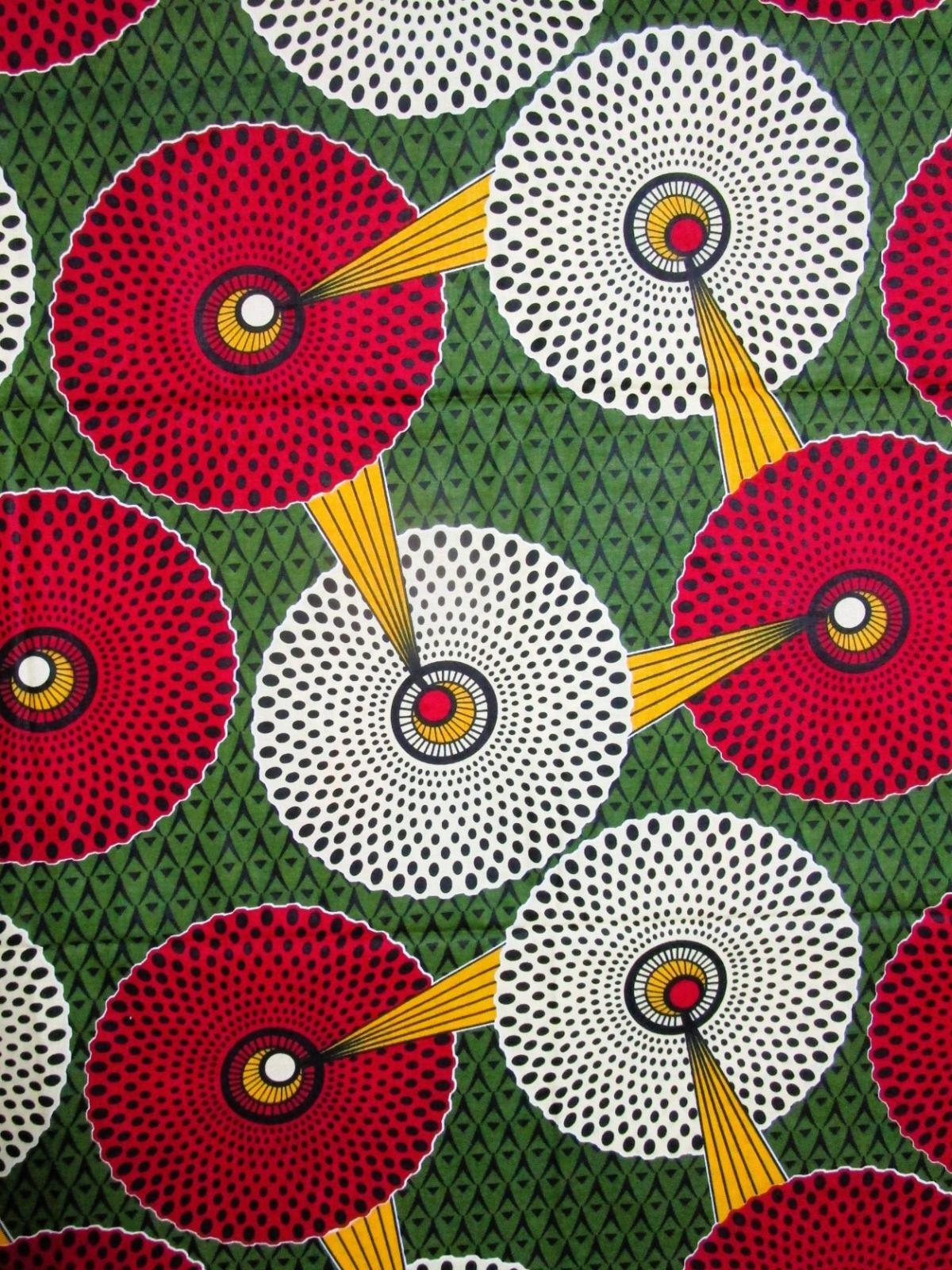 画像: アフリカンプリント生地 パーニュ