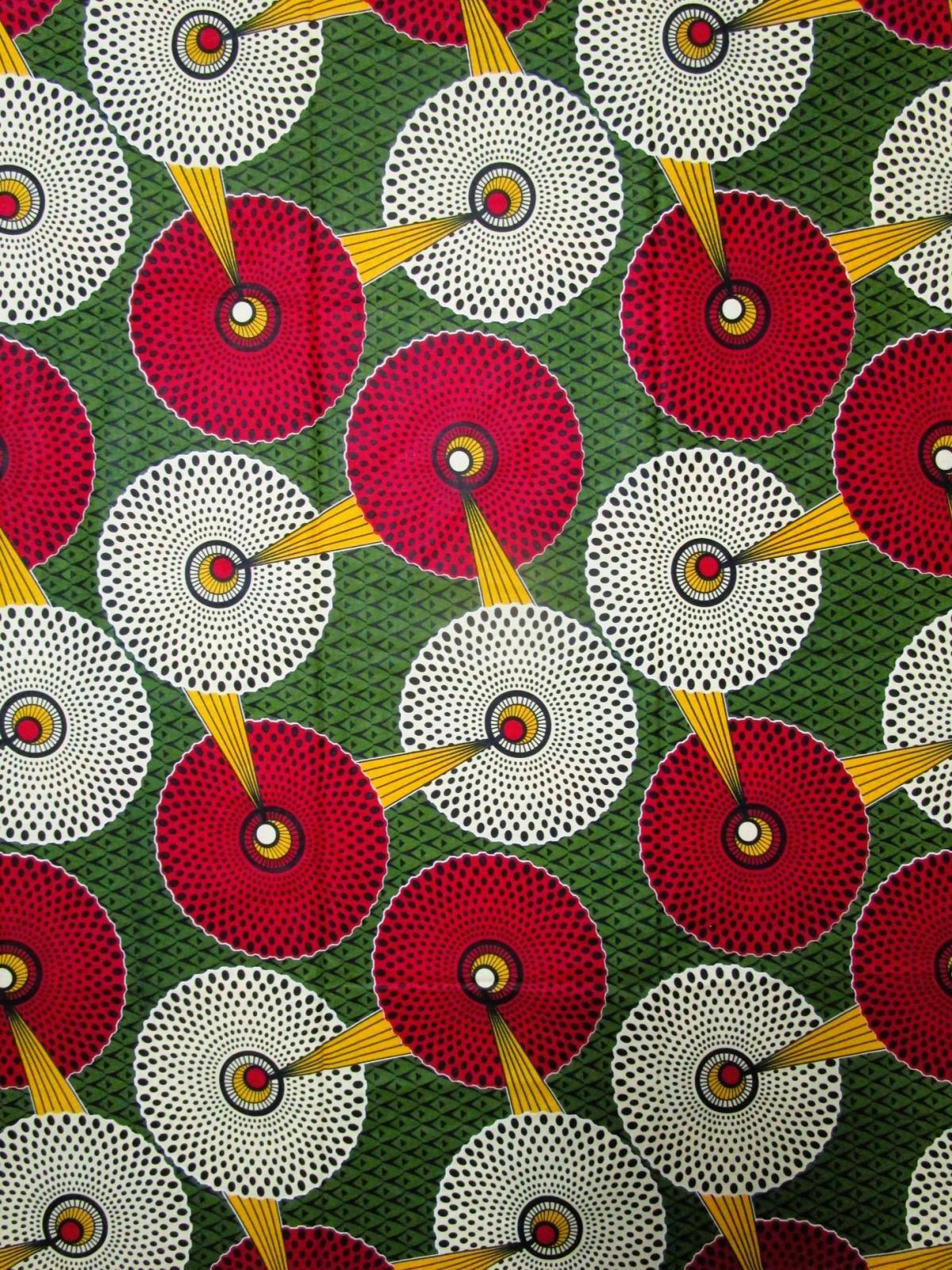 画像1: アフリカンプリント生地 パーニュ