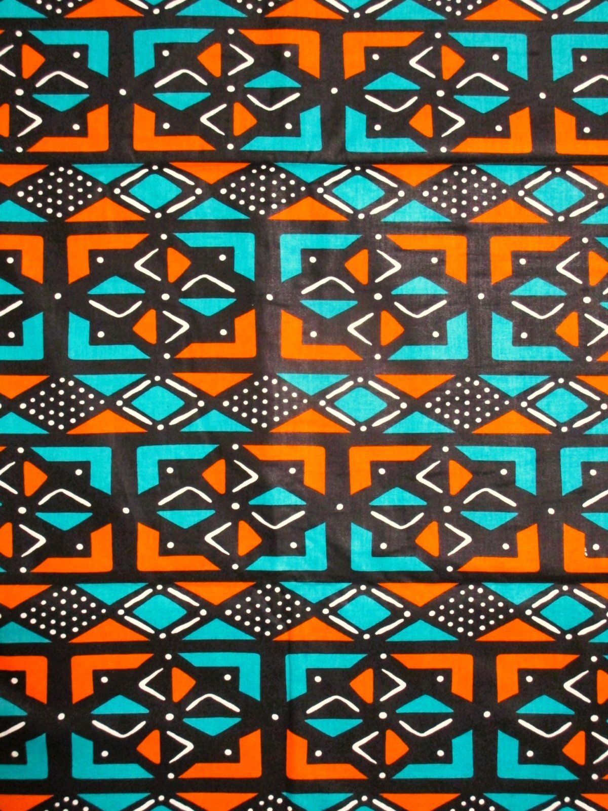 画像: アフリカンプリント生地 パーニュ