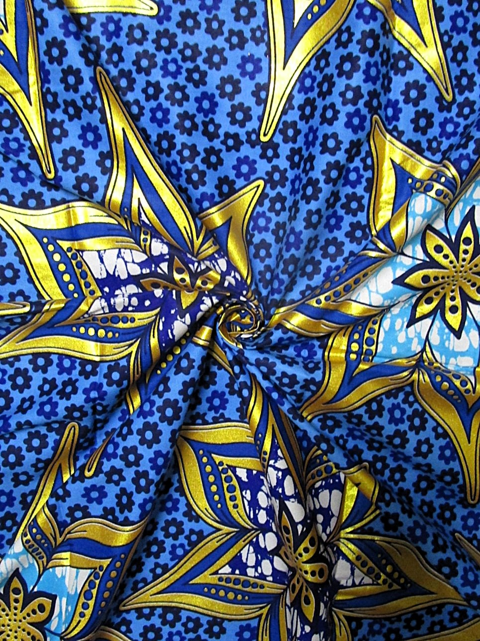 画像: アフリカンプリント生地 パーニュ