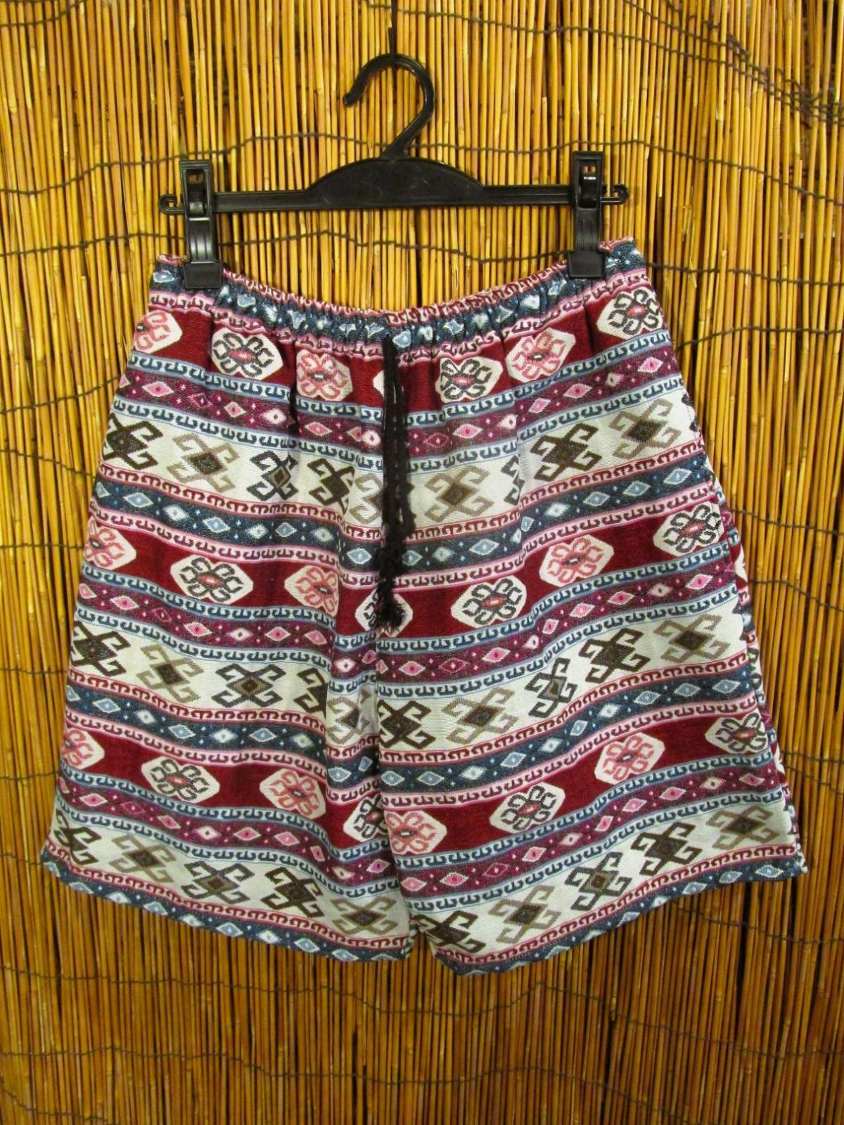 画像1: 織り柄＊コットン素材＊ハーフパンツ