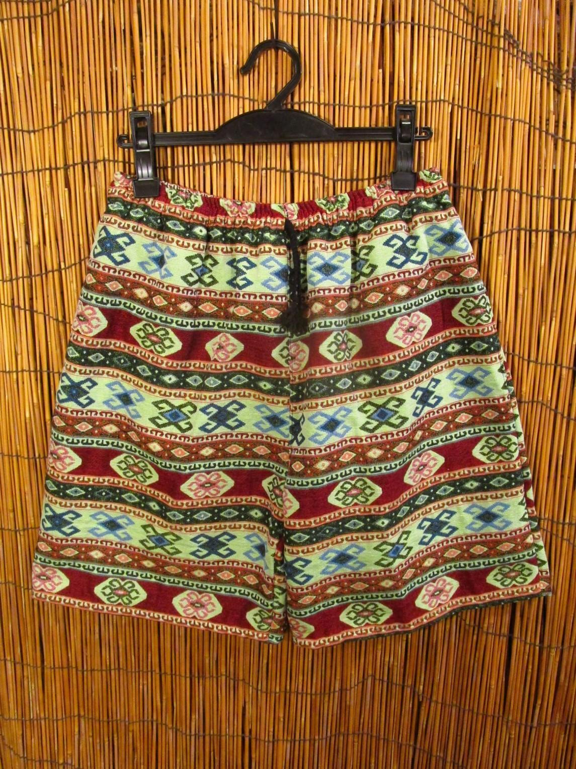 画像1: 織り柄＊コットン素材＊ハーフパンツ