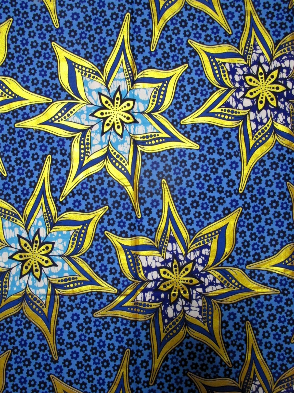 画像: アフリカンプリント生地 パーニュ