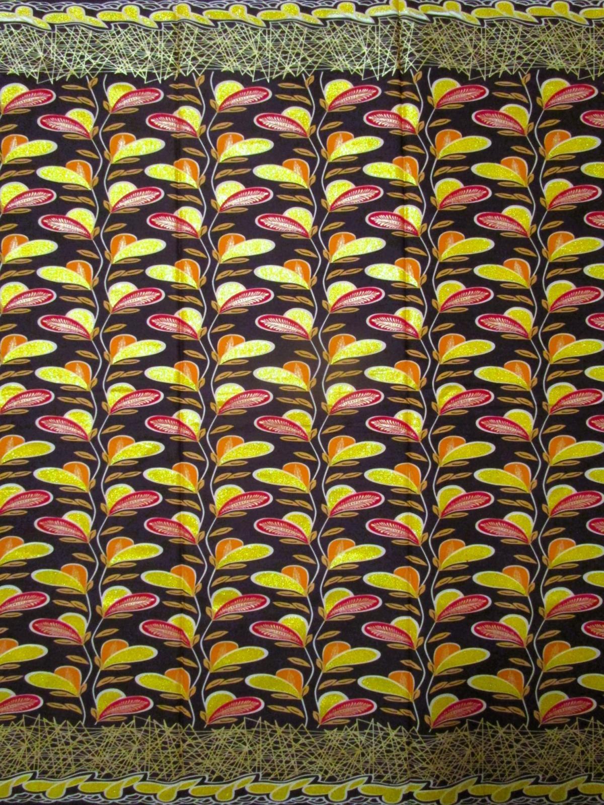 画像1: アフリカンプリント生地 パーニュ