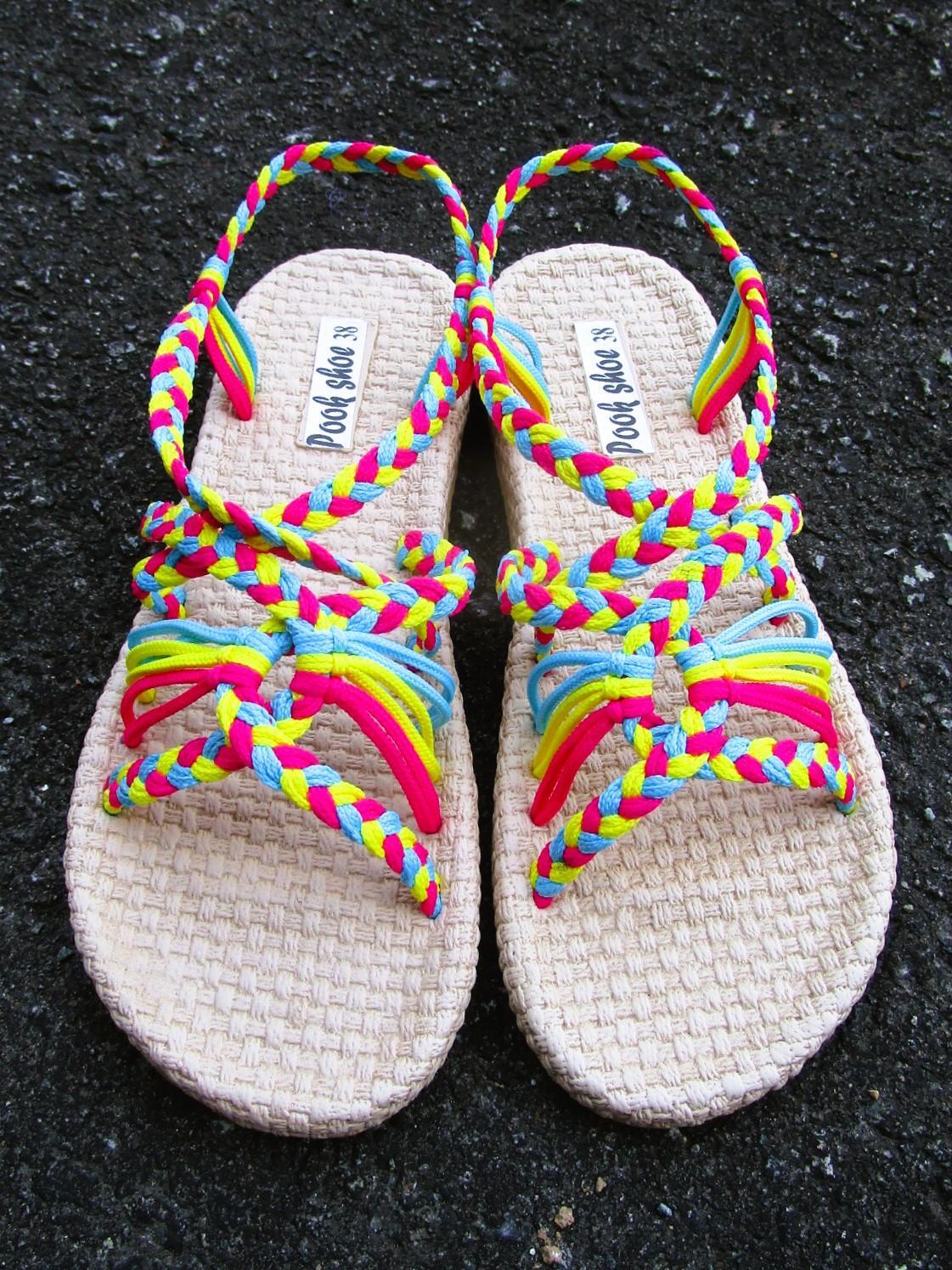画像: 【２４ｃｍ〜２４・５ｃｍ】ソフトタイプ＊編み編み＊紐サンダル