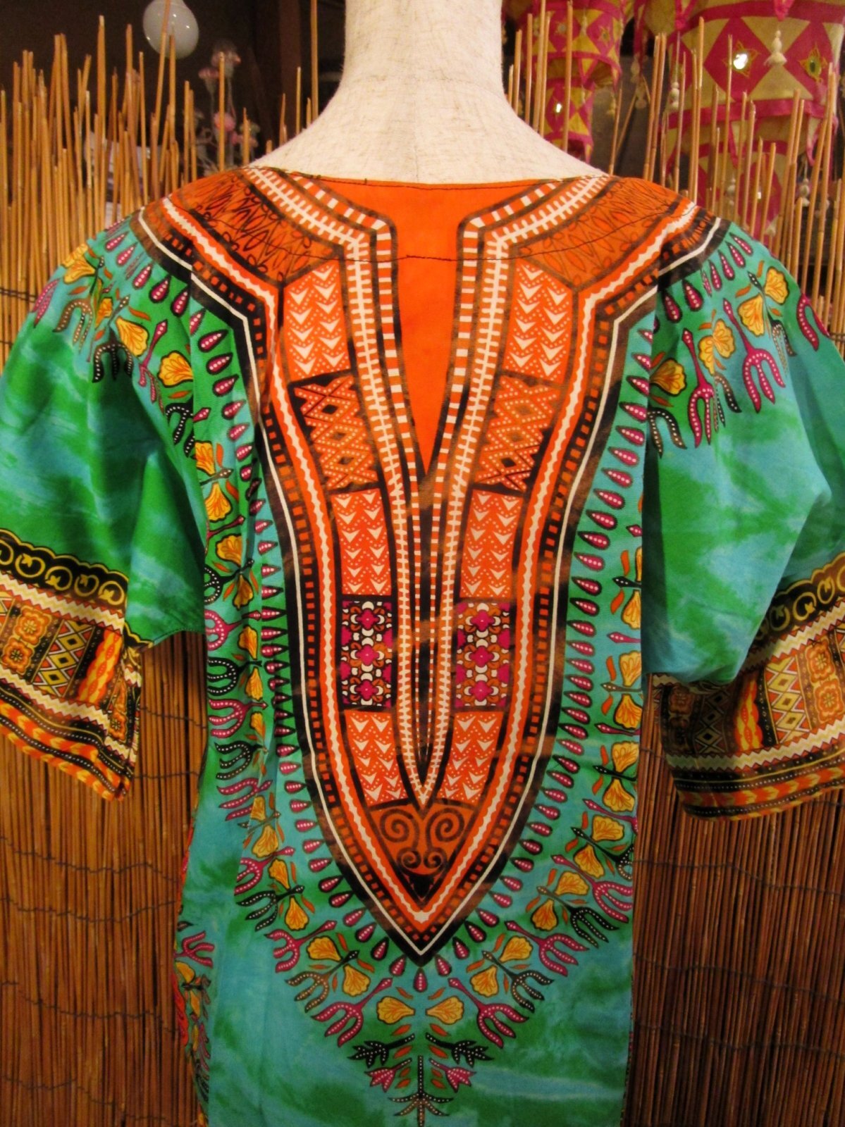 画像: タイダイ染め＊アフリカンプリント＊ダシキ＊ＤＡＳＨＩＫＩ＊Ｍ