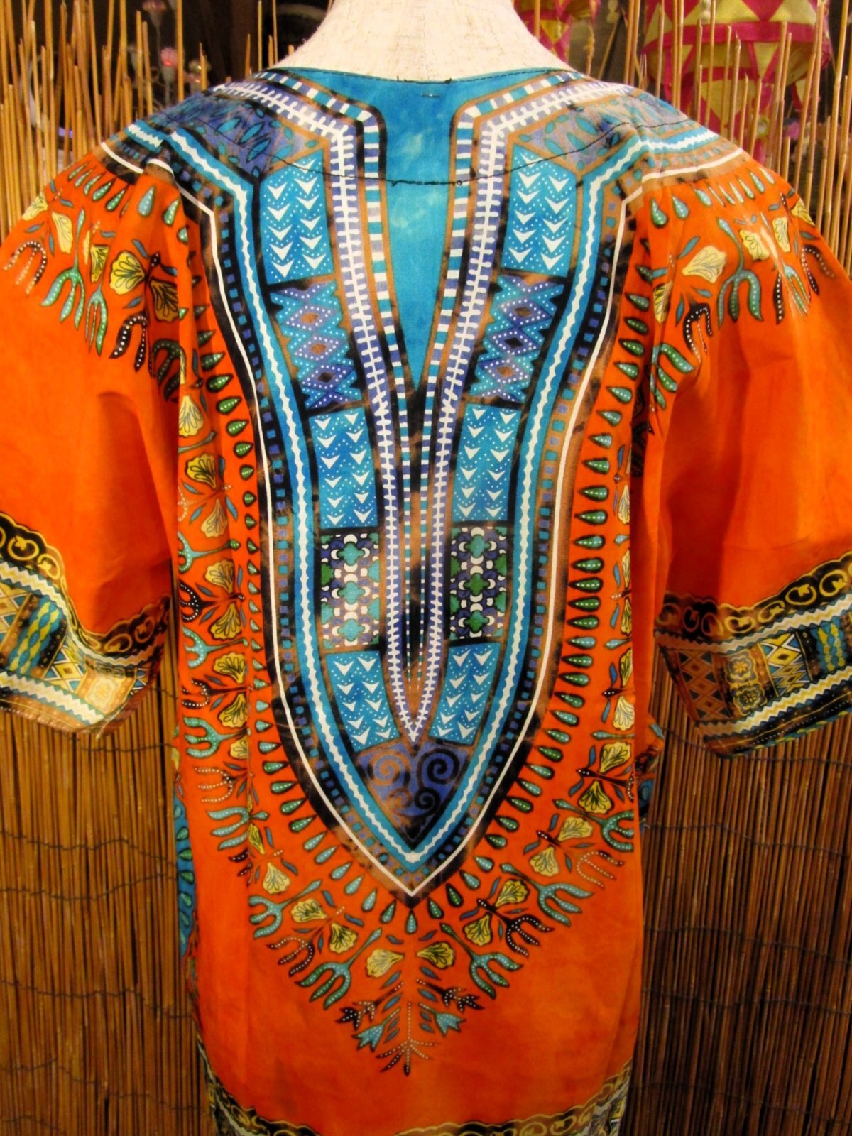 画像: 小さめサイズ＊タイダイ染め＊アフリカンプリント＊ダシキ＊ＤＡＳＨＩＫＩ＊Ｓ