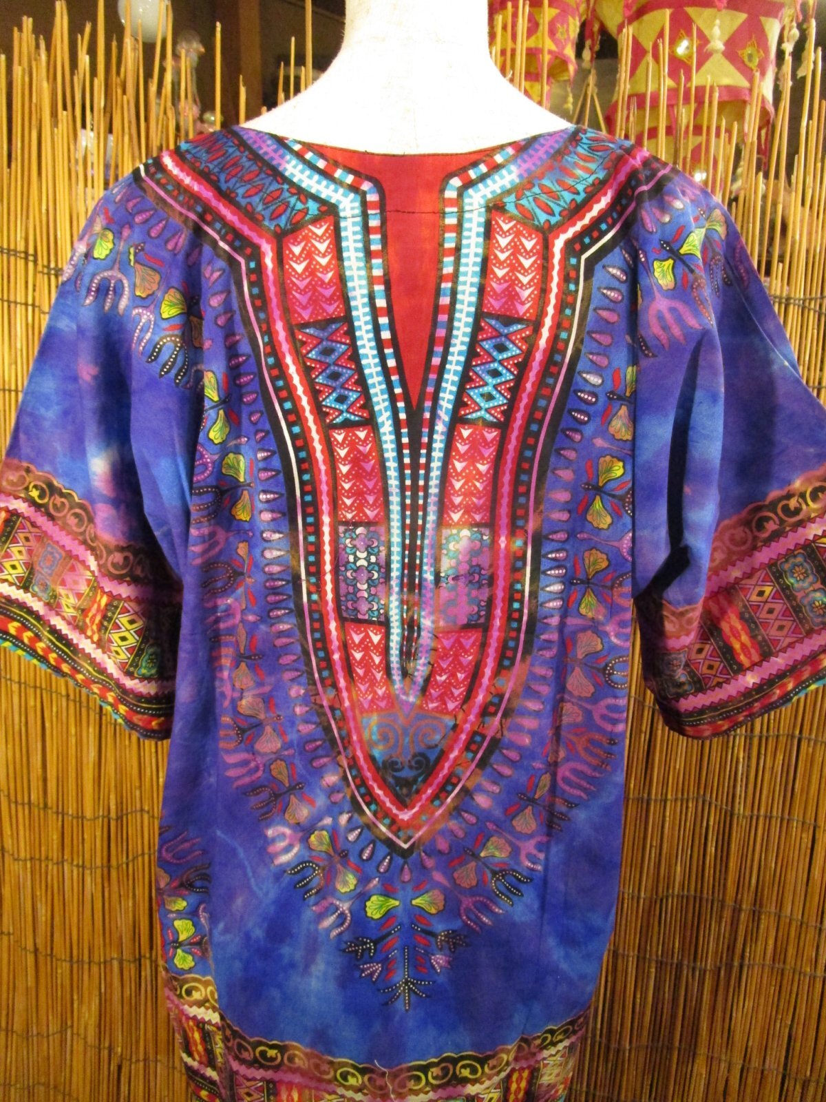 画像: タイダイ染め＊アフリカンプリント＊ダシキ＊ＤＡＳＨＩＫＩ＊Ｍ