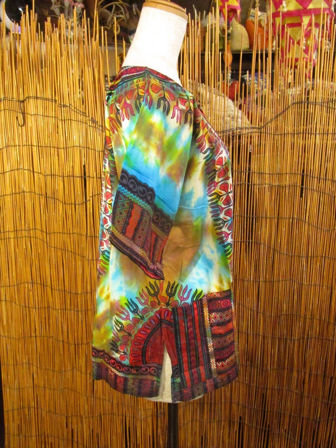 画像3: 小さめサイズ＊タイダイ染め＊アフリカンプリント＊ダシキ＊ＤＡＳＨＩＫＩ＊Ｓ