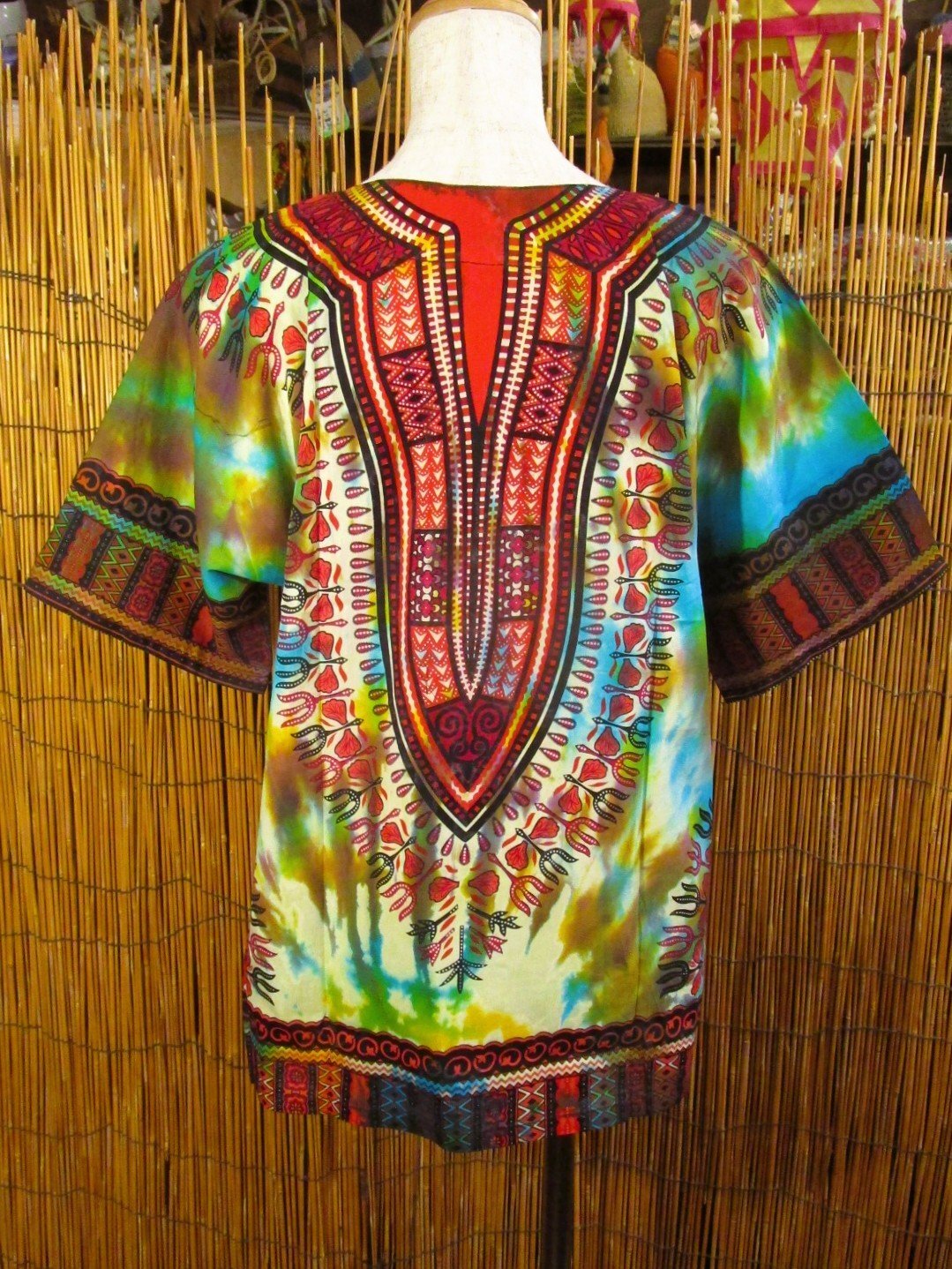 画像4: 小さめサイズ＊タイダイ染め＊アフリカンプリント＊ダシキ＊ＤＡＳＨＩＫＩ＊Ｓ