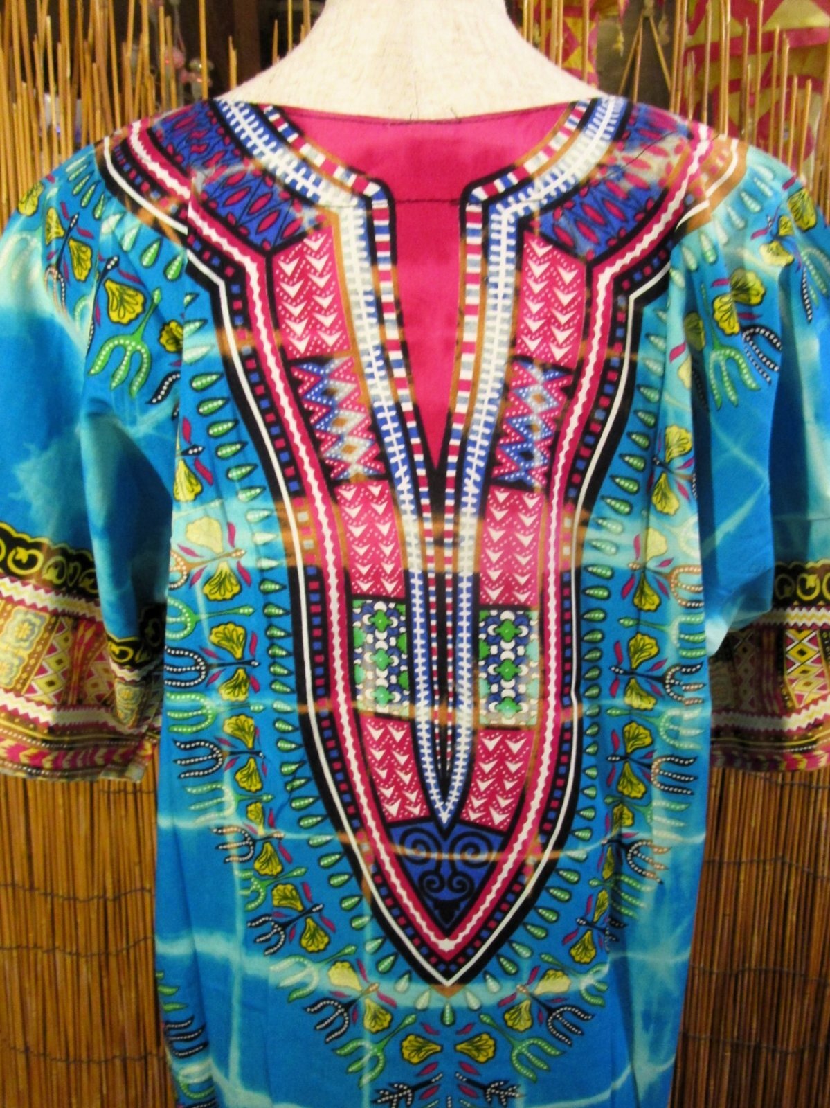 画像: タイダイ染め＊アフリカンプリント＊ダシキ＊ＤＡＳＨＩＫＩ＊Ｍ