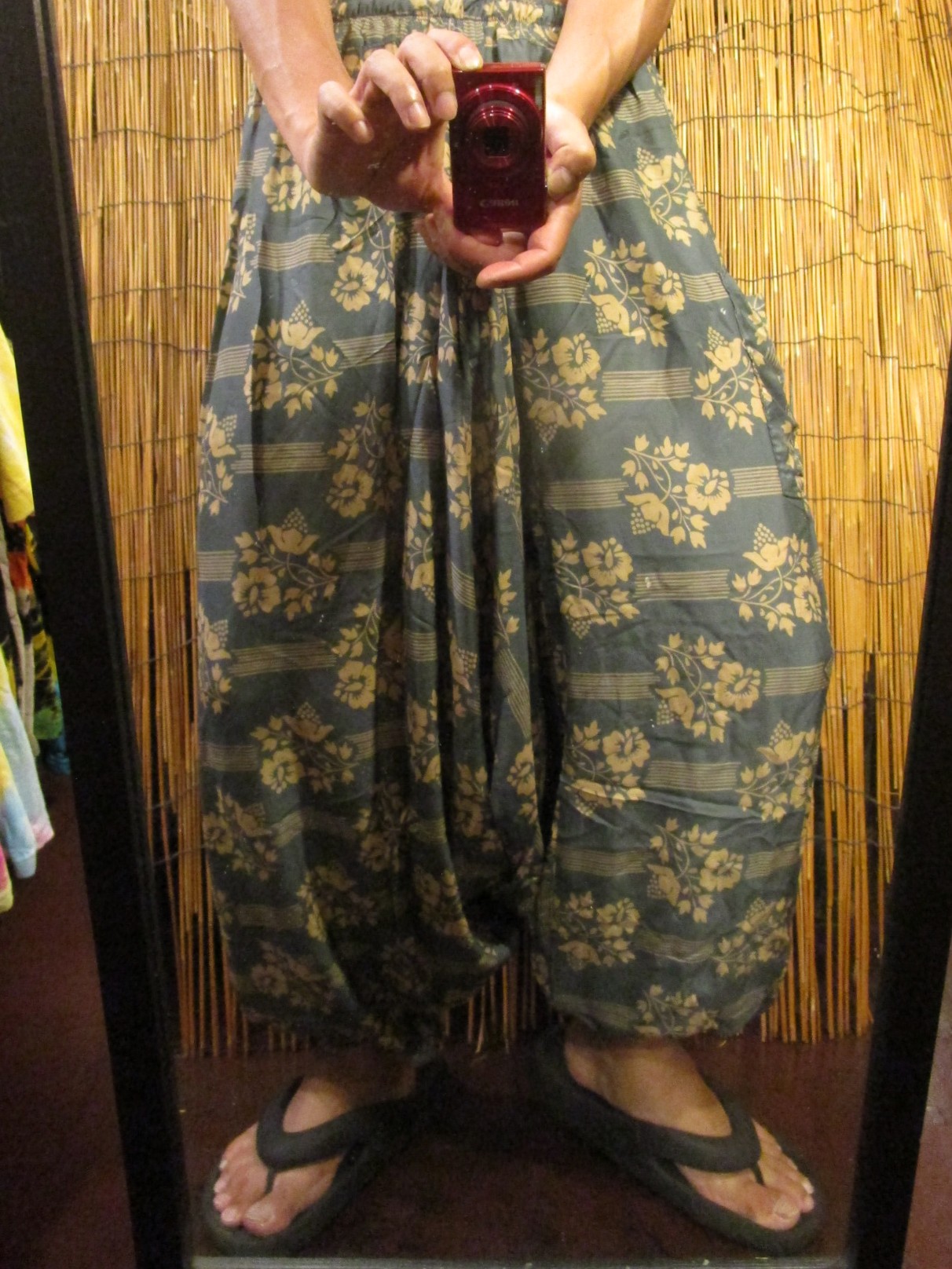 画像: 和風プリント＊レーヨン素材＊ふんわり＊サルエルパンツ