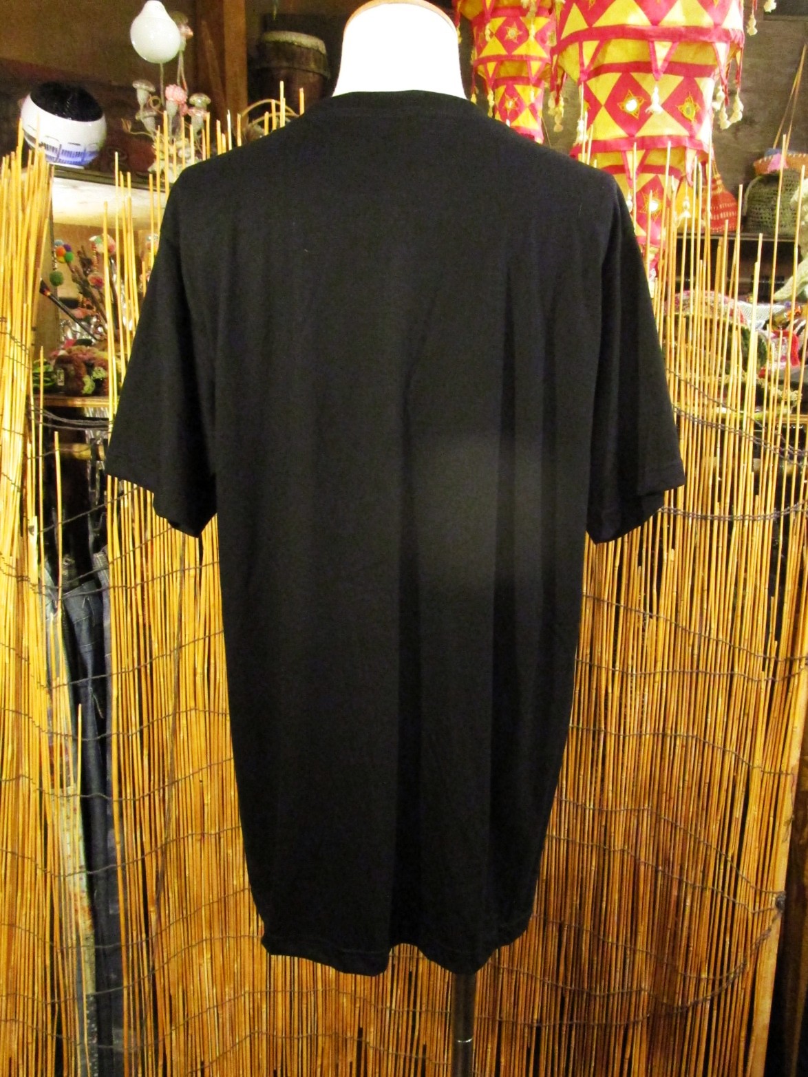 画像3: 黒色＊コットン素材＊抜染プリント＊ガネーシャ＊半袖＊Ｔシャツ＊２ＸＬ