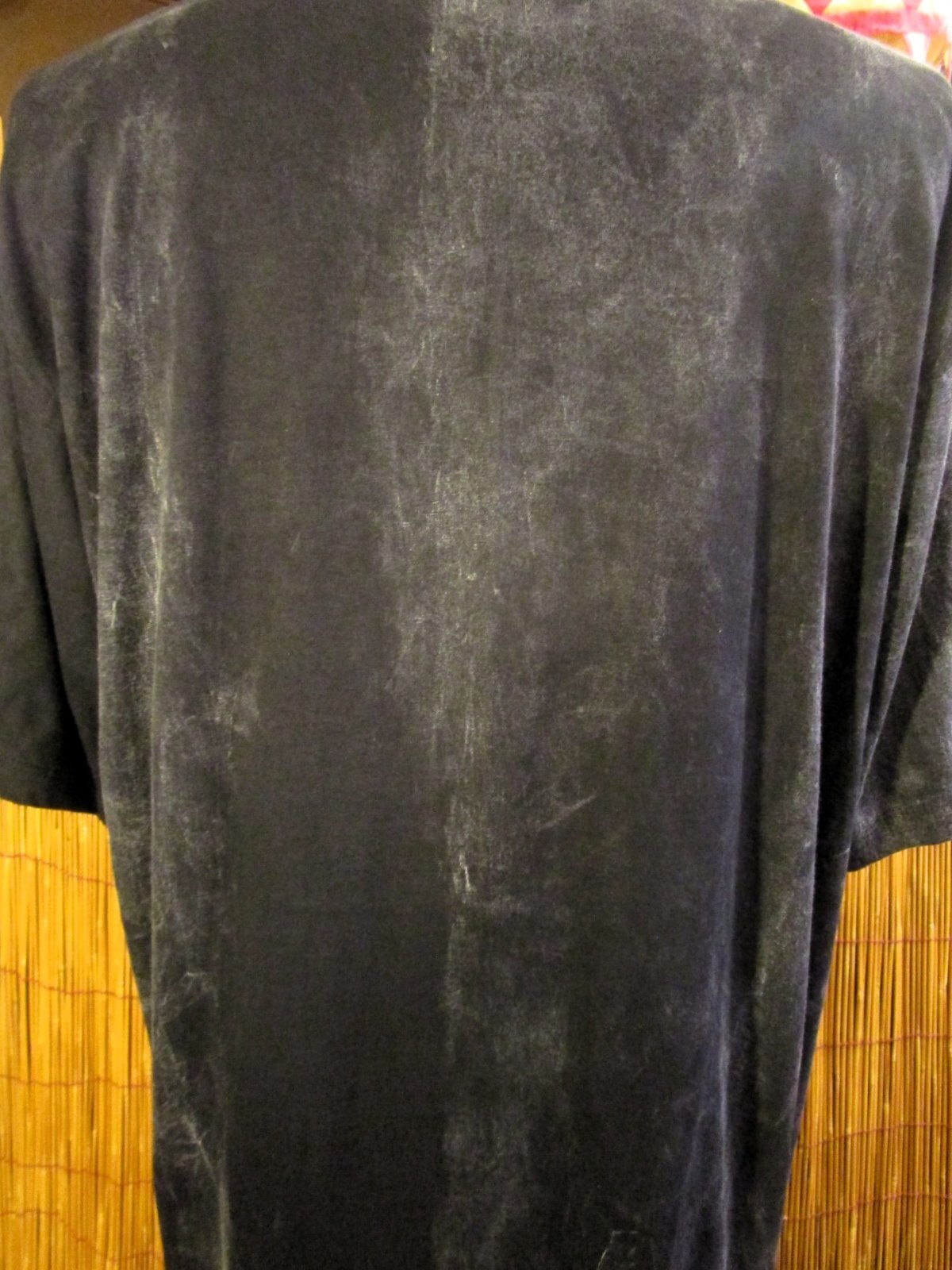 画像: ストーンウォッシュ加工＊コットン素材＊ロータス＊ハンドペイント＊半袖Ｔシャツ＊ＸＬ