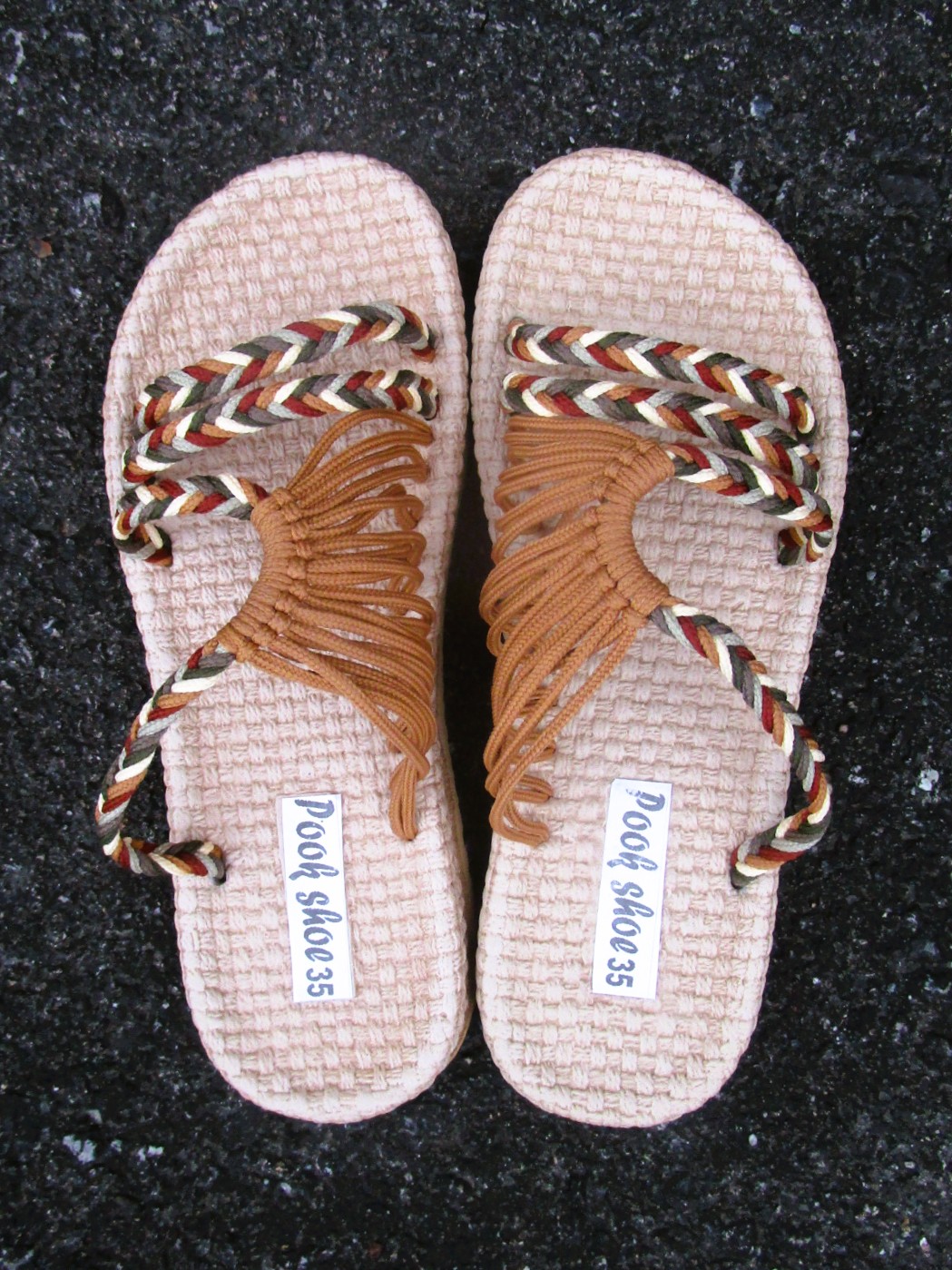 画像: 【２２・５ｃｍ〜２３ｃｍ】ソフトタイプ＊編み編み＊紐サンダル