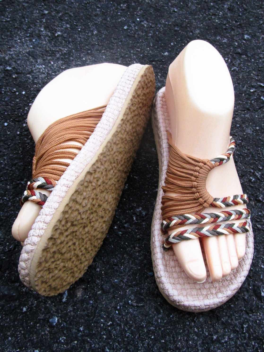 画像4: 【２２・５ｃｍ〜２３ｃｍ】ソフトタイプ＊編み編み＊紐サンダル