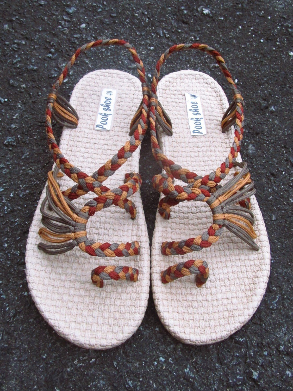 画像: 【２５・５ｃｍ〜２６ｃｍ】ソフトタイプ＊編み編み＊紐サンダル