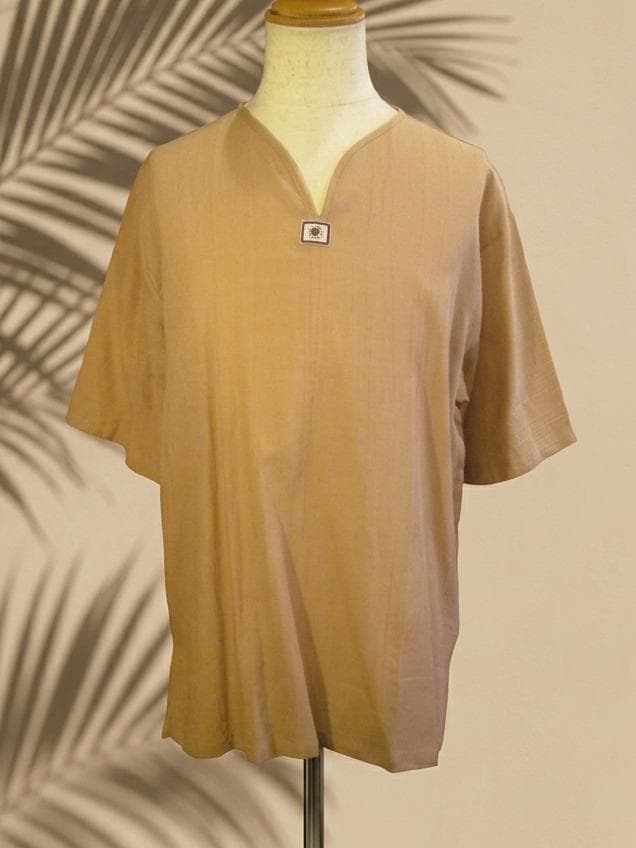 画像1: 無地＊薄手＊コットン素材＊半袖＊プルオーバー＊２ＸＬ