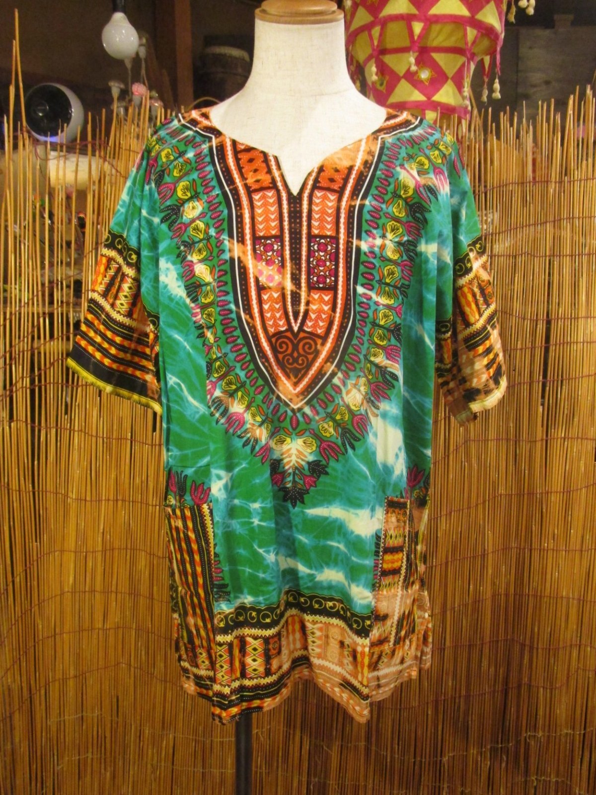 画像3: タイダイ染め＊アフリカンプリント＊ダシキ＊ＤＡＳＨＩＫＩ＊ＸＬ
