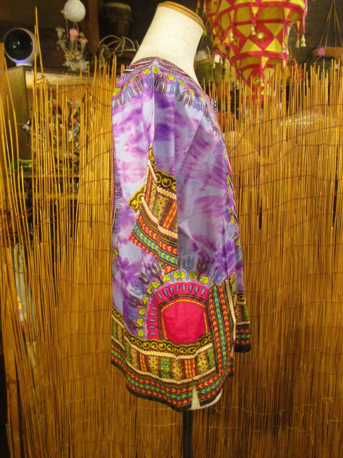 画像3: タイダイ染め＊アフリカンプリント＊ダシキ＊ＤＡＳＨＩＫＩ＊Ｌ
