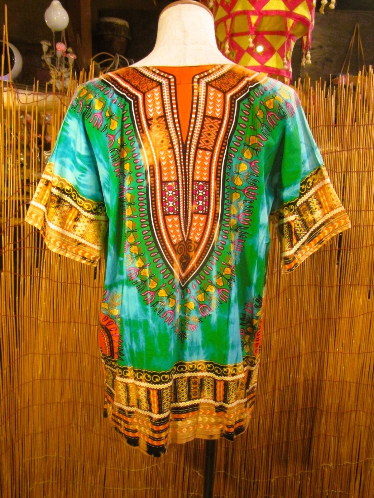 画像4: タイダイ染め＊アフリカンプリント＊ダシキ＊ＤＡＳＨＩＫＩ＊Ｌ