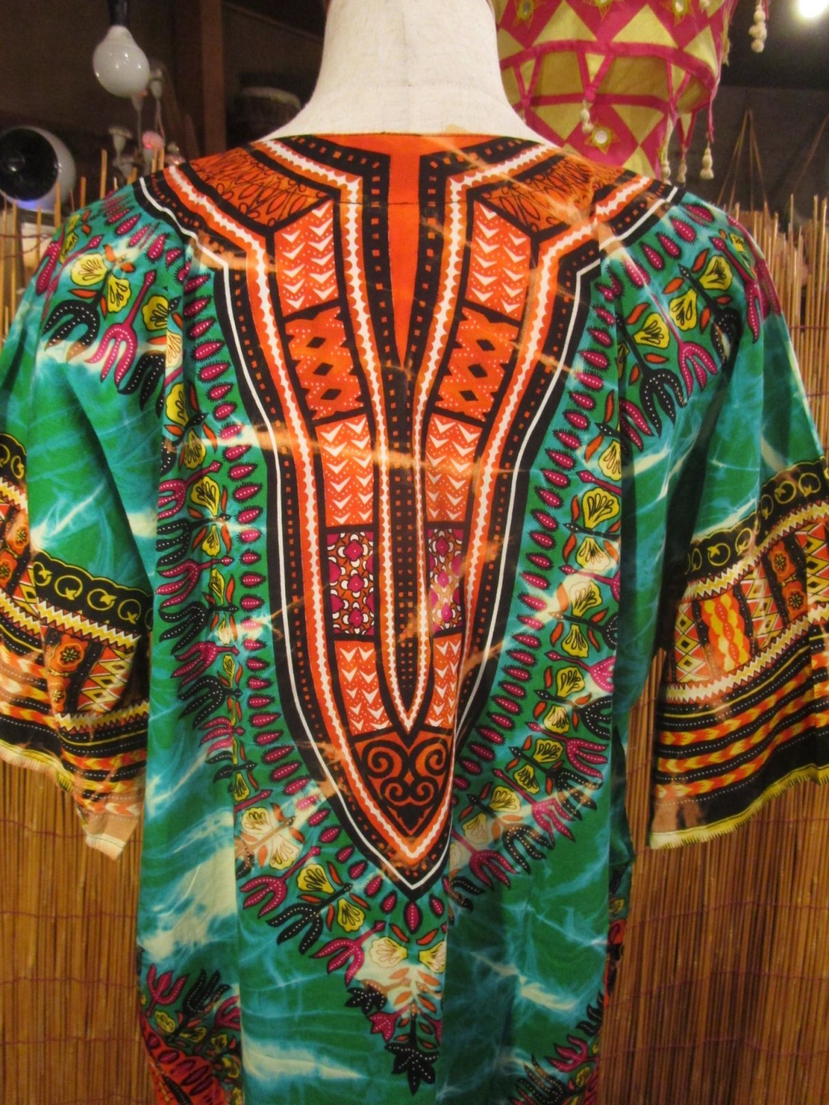 画像: タイダイ染め＊アフリカンプリント＊ダシキ＊ＤＡＳＨＩＫＩ＊ＸＬ