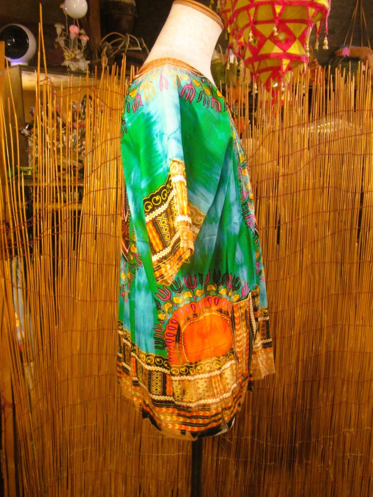 画像3: タイダイ染め＊アフリカンプリント＊ダシキ＊ＤＡＳＨＩＫＩ＊Ｌ