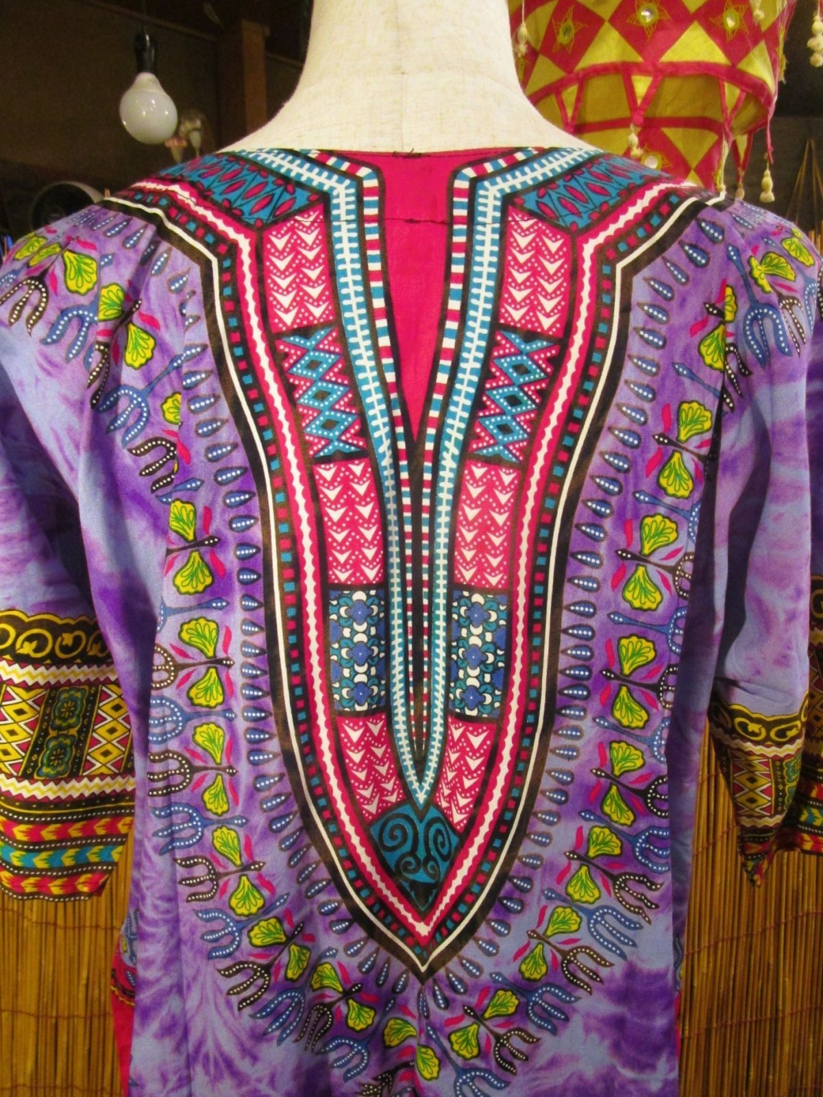 画像: タイダイ染め＊アフリカンプリント＊ダシキ＊ＤＡＳＨＩＫＩ＊Ｌ