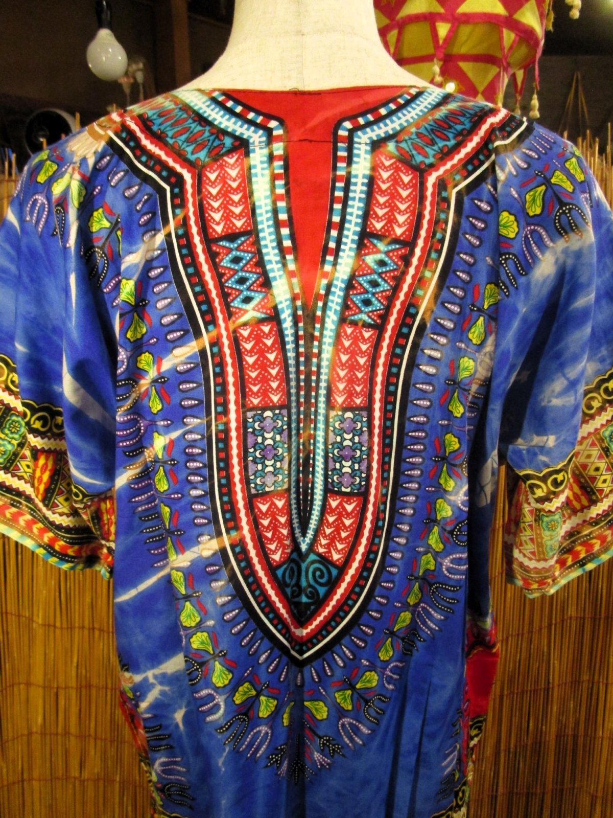 画像: タイダイ染め＊アフリカンプリント＊ダシキ＊ＤＡＳＨＩＫＩ＊Ｌ