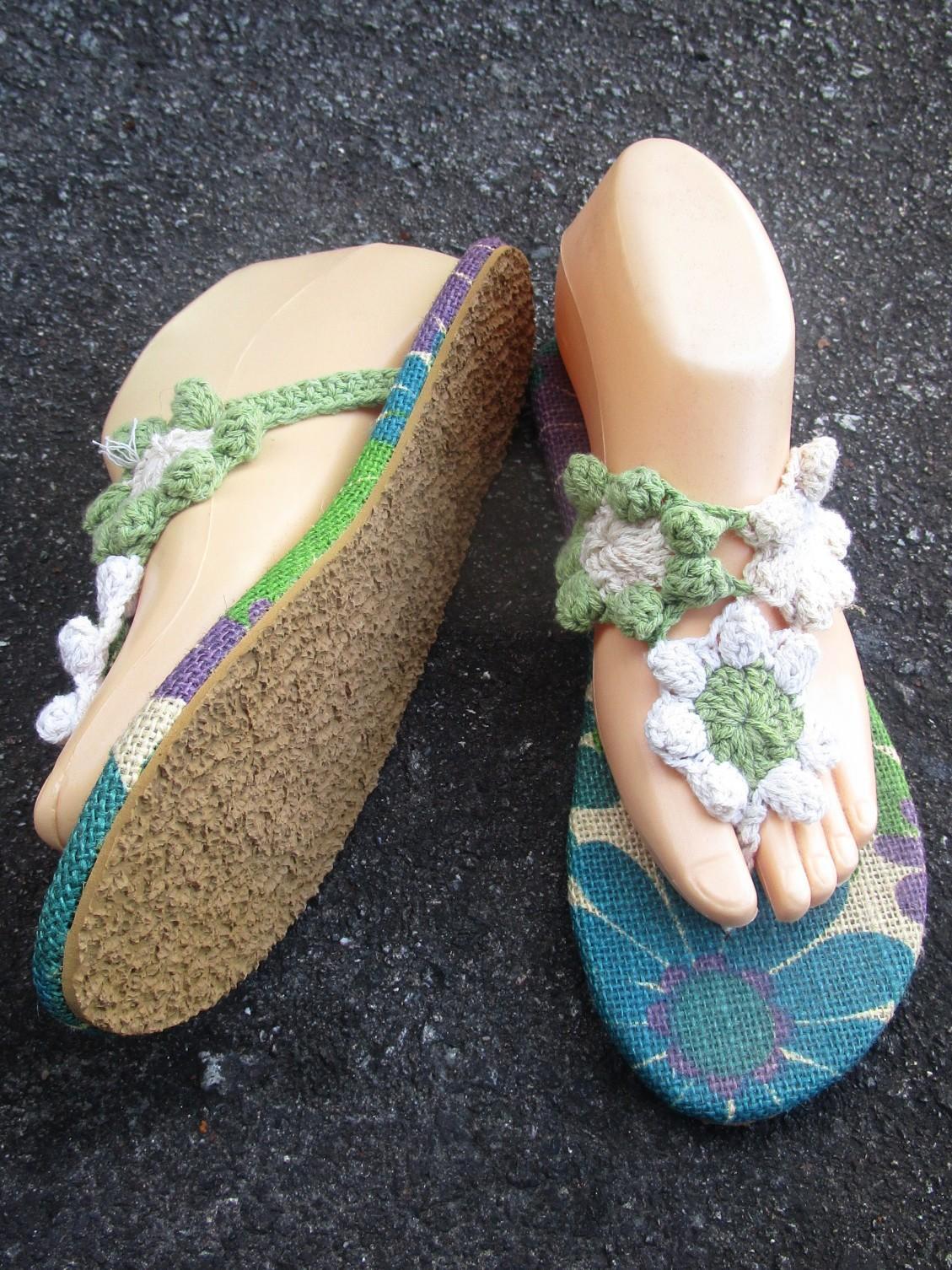 画像4: 【２４ｃｍ〜２４・５ｃｍ】ソフトタイプ＊お花＊編み編み＊ビーチサンダル