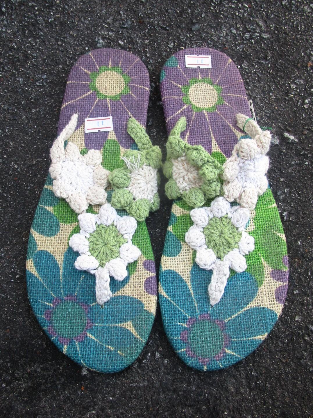 画像: 【２４ｃｍ〜２４・５ｃｍ】ソフトタイプ＊お花＊編み編み＊ビーチサンダル