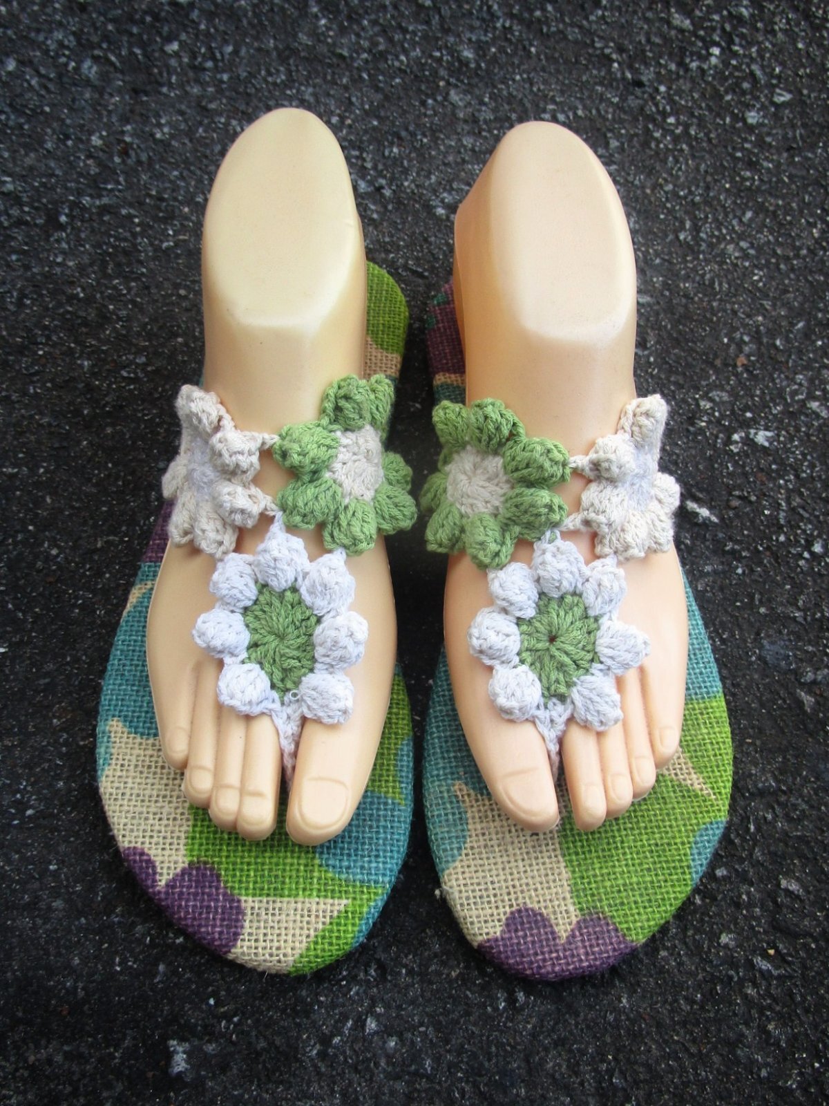 画像2: 【２４・５ｃｍ〜２５ｃｍ】ソフトタイプ＊お花＊編み編み＊ビーチサンダル