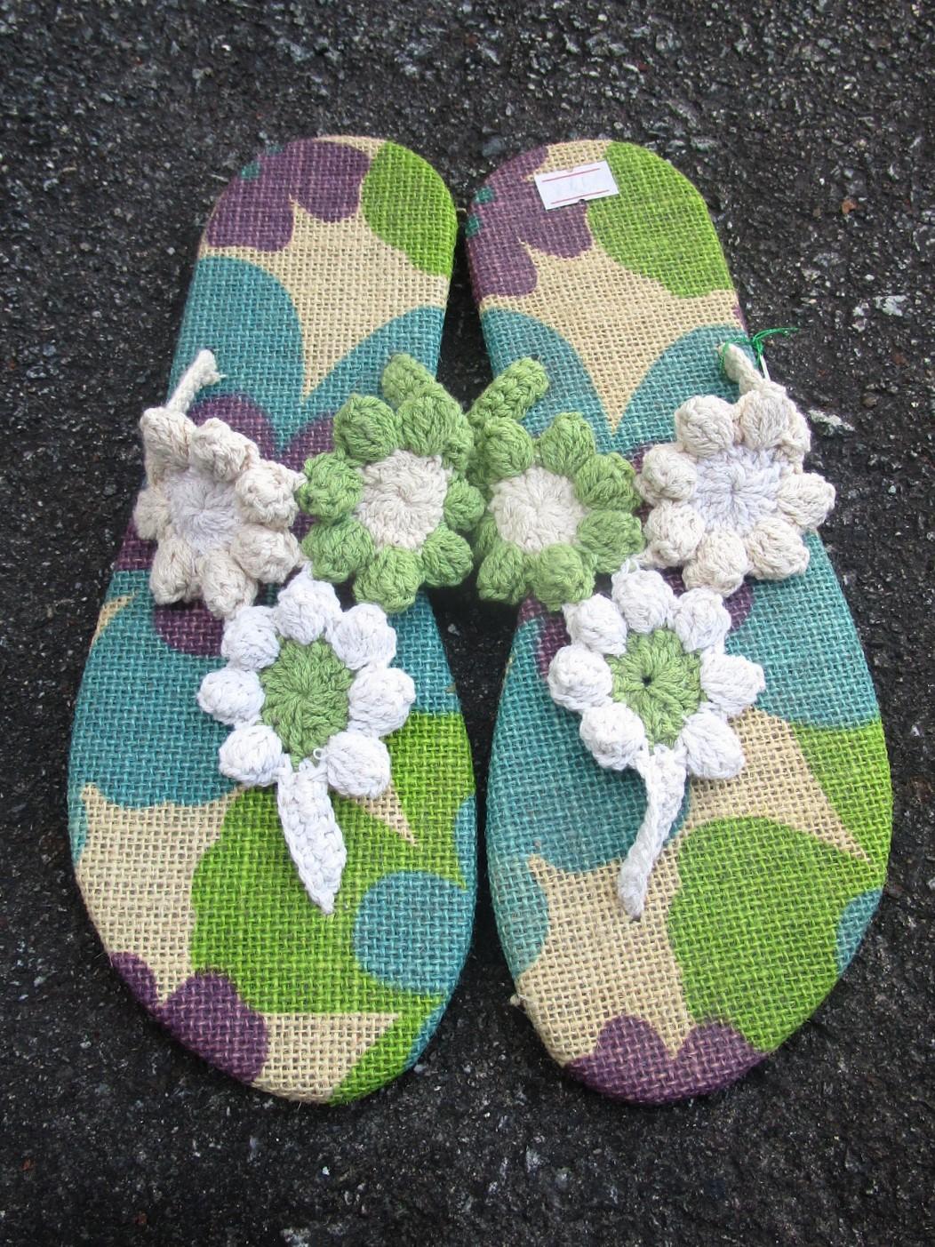画像: 【２４・５ｃｍ〜２５ｃｍ】ソフトタイプ＊お花＊編み編み＊ビーチサンダル