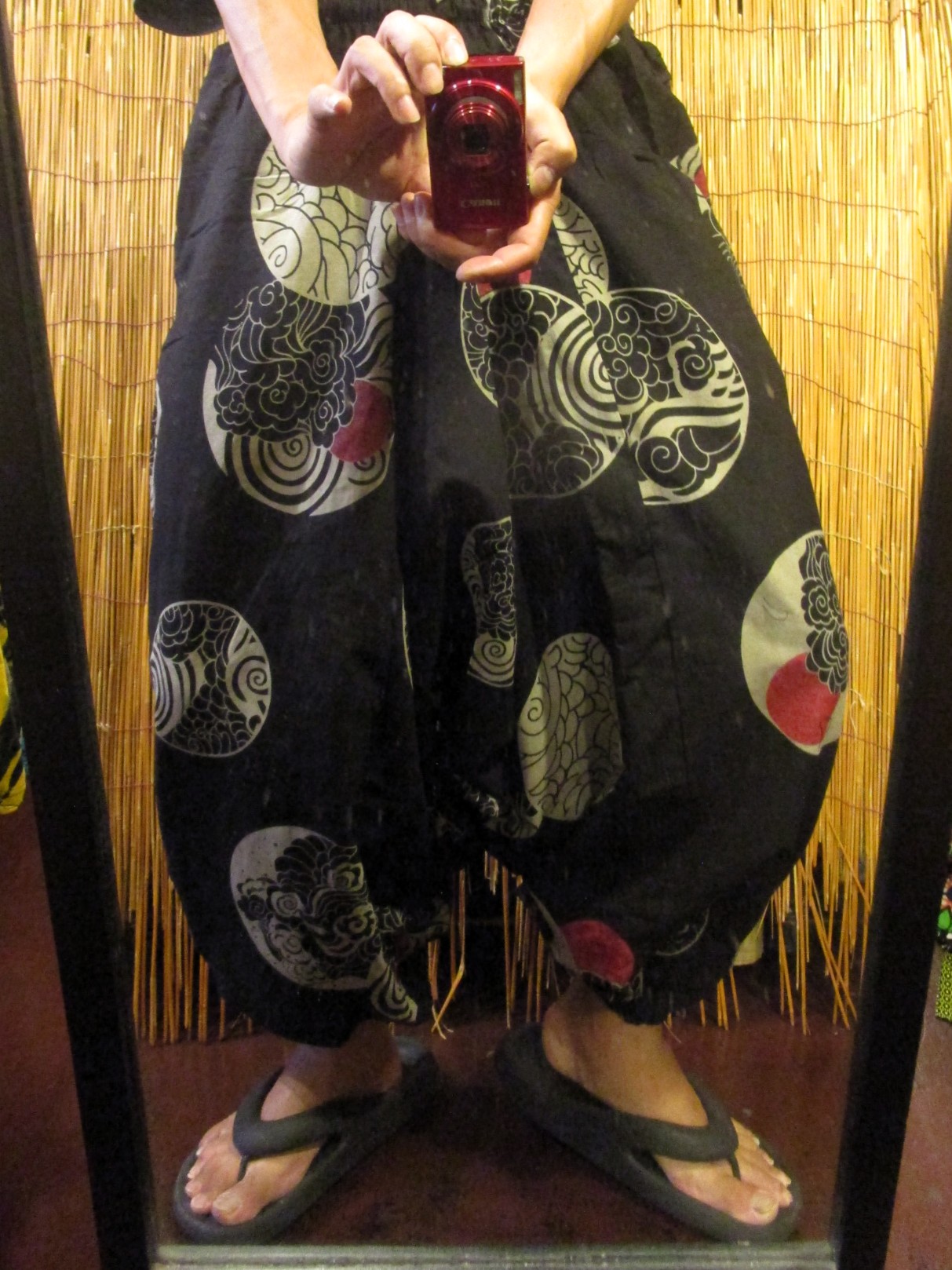画像: 和風プリント＊コットン素材＊ふんわり＊サルエルパンツ
