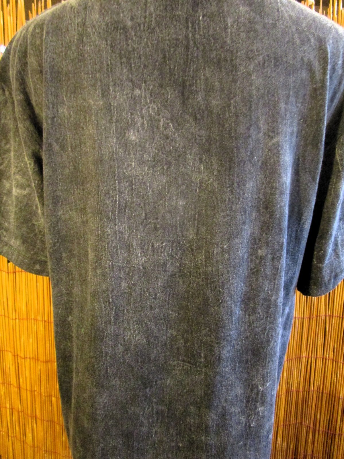 画像: ストーンウォッシュ加工＊コットン素材＊キツネ＊ハンドペイント＊半袖Ｔシャツ＊Ｌ