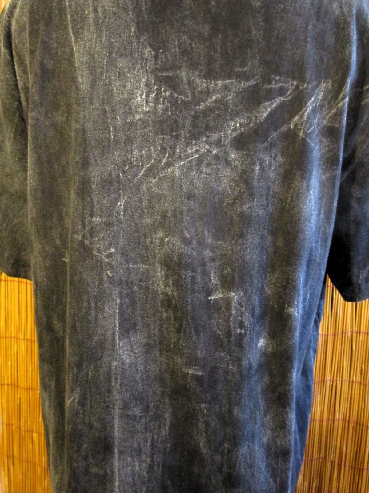 画像: ストーンウォッシュ加工＊コットン素材＊ふくろう＊ハンドペイント＊半袖Ｔシャツ＊Ｌ