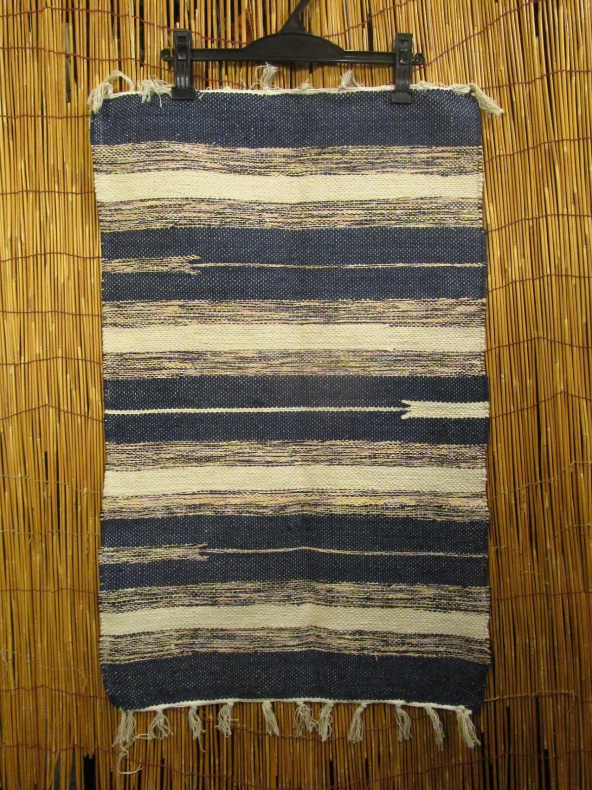 画像2: 【５０ｃｍ×８０ｃｍ】コットン＆ポリエステル素材＊手織り＊シャトルラグマット