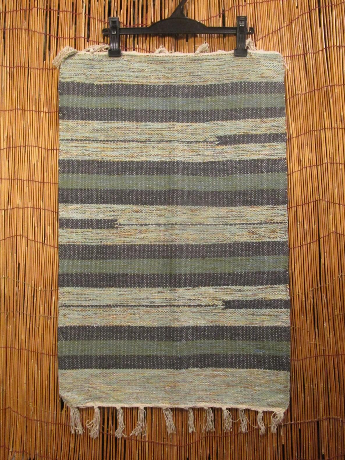 画像2: 【５０ｃｍ×８０ｃｍ】コットン＆ポリエステル素材＊手織り＊シャトルラグマット