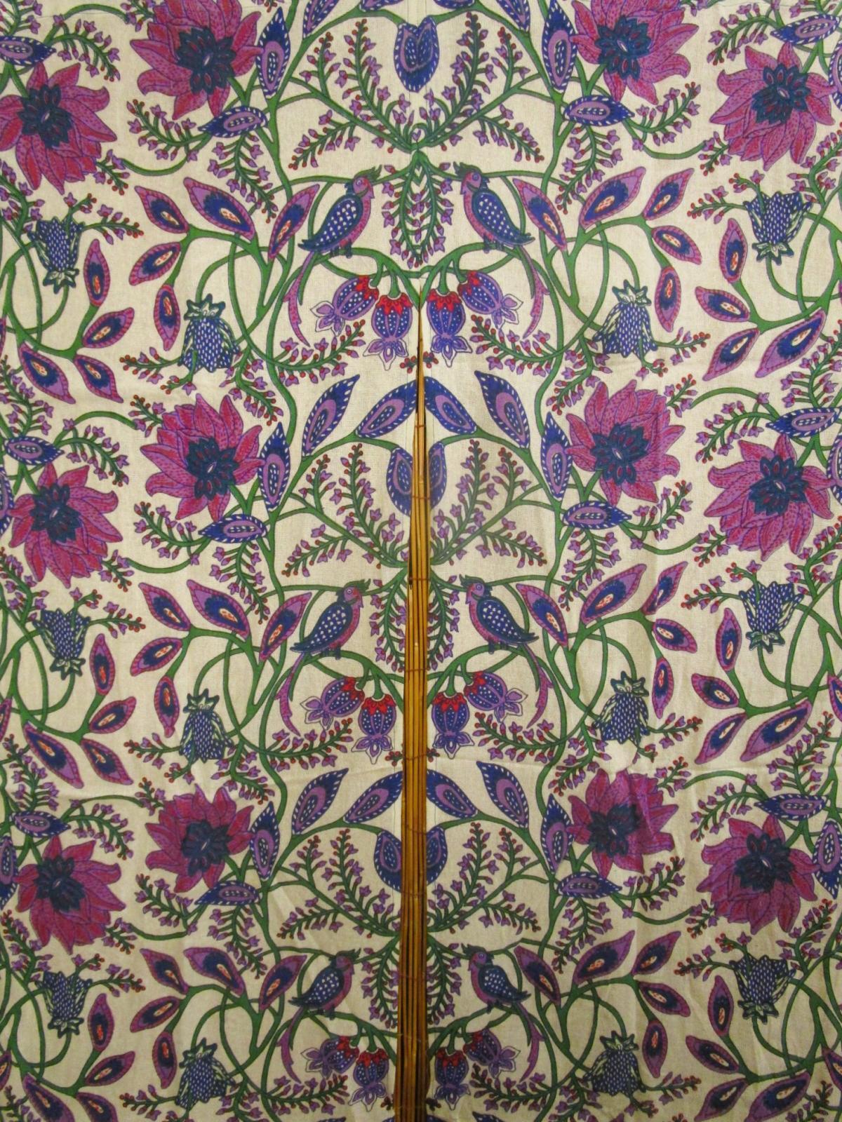 画像3: 【１５０ｃｍ×８５ｃｍ】インド綿＊お花プリント＊暖簾＊のれん
